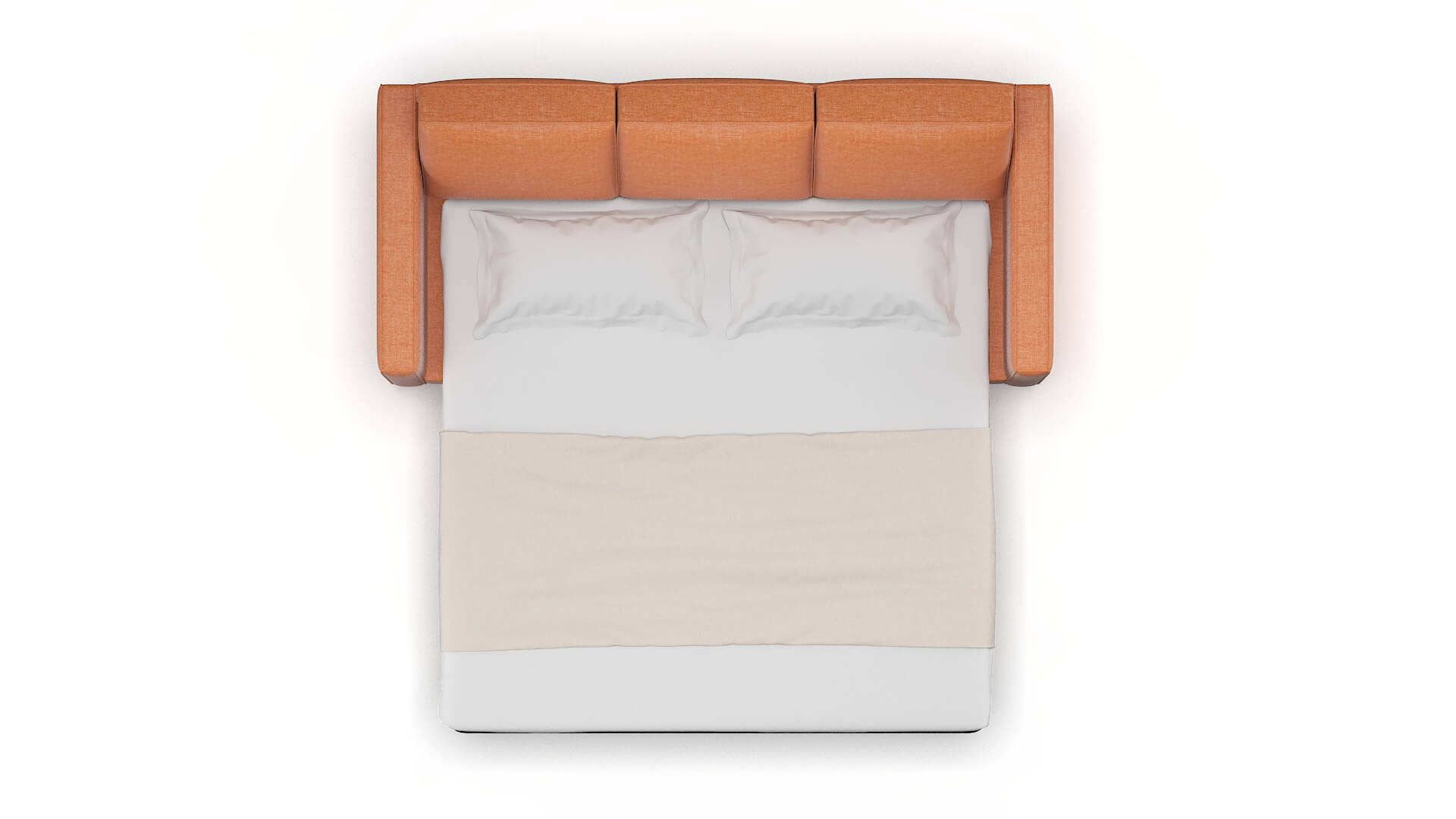 Calgary Hepburn Appricot Sofa Sleeper Espresso legs 3