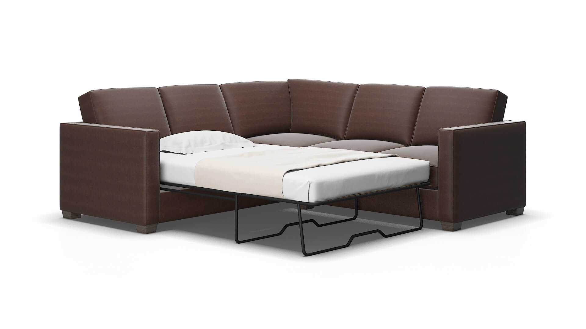 Calgary Insight cafe Sectional sleeper Espresso Legs  2