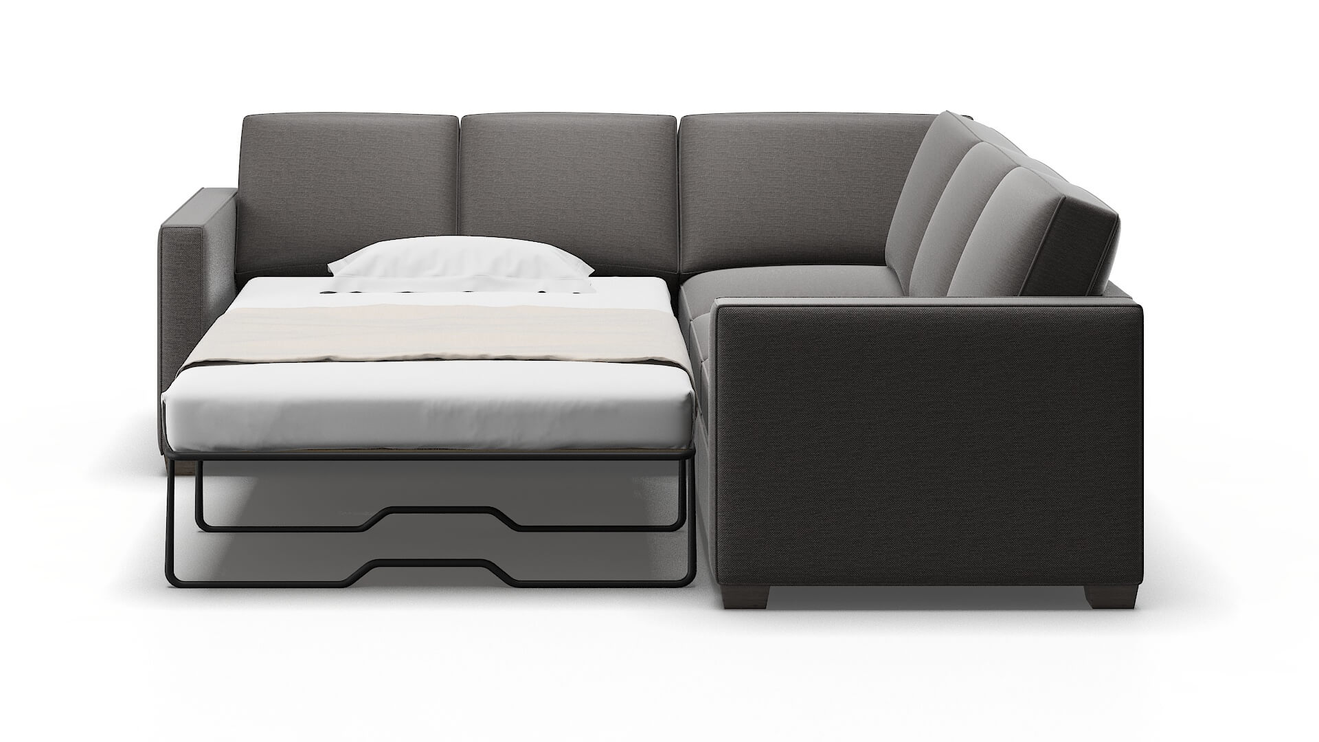 Calgary Insight Eclipse Sectional Sleeper Espresso legs 1