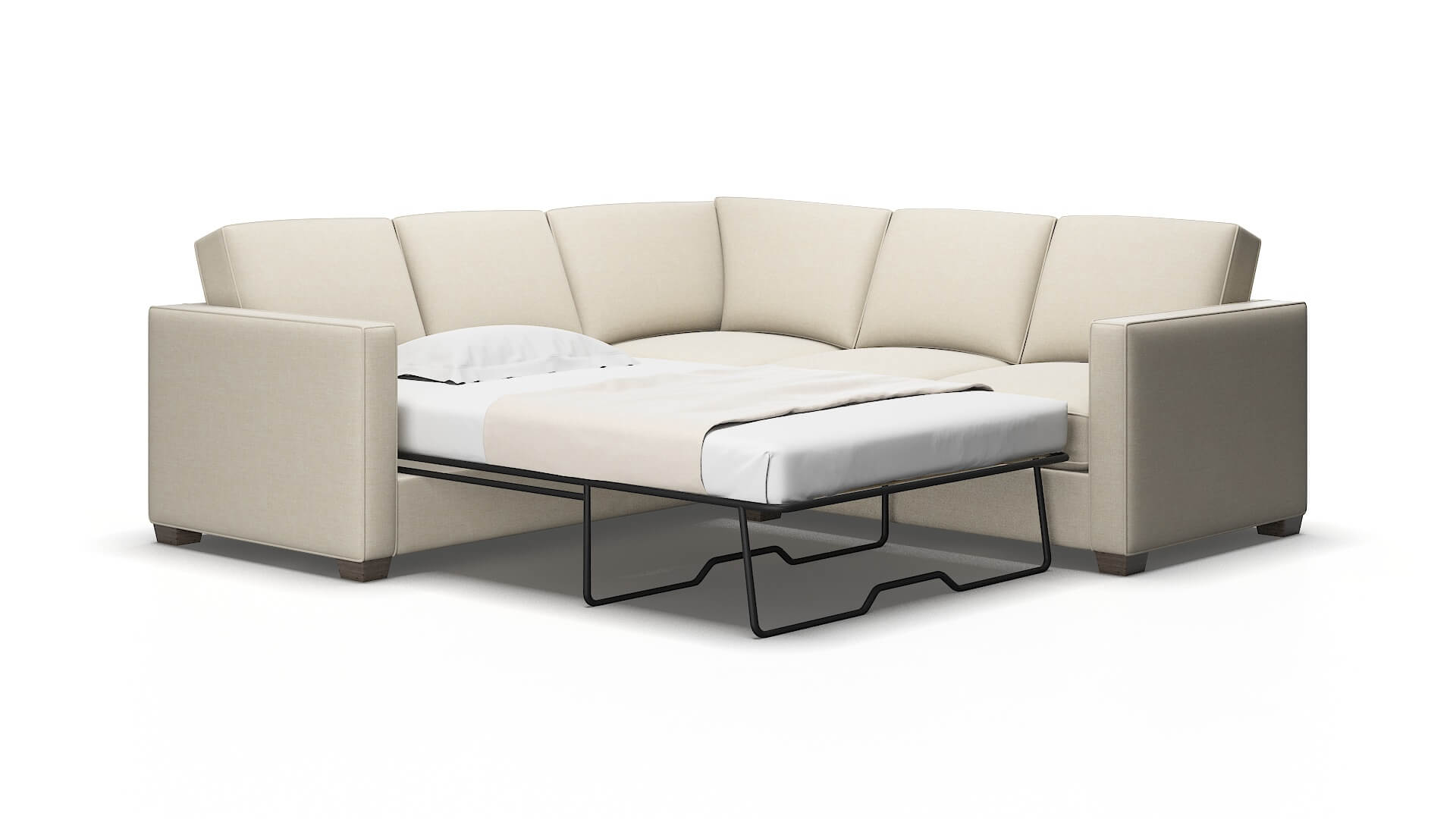 Calgary Keylargo almond Sectional sleeper Espresso Legs  2