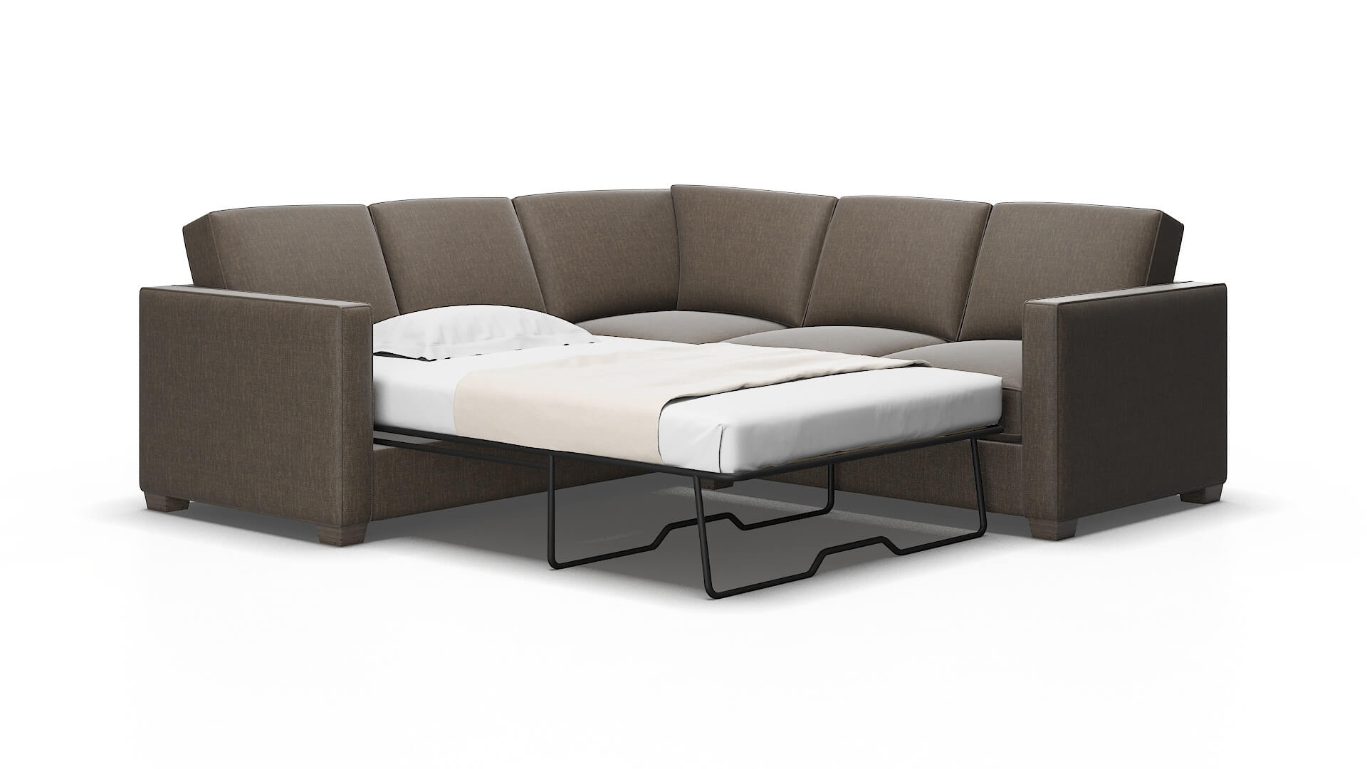 Calgary Keylargo bark Sectional sleeper Espresso Legs  2