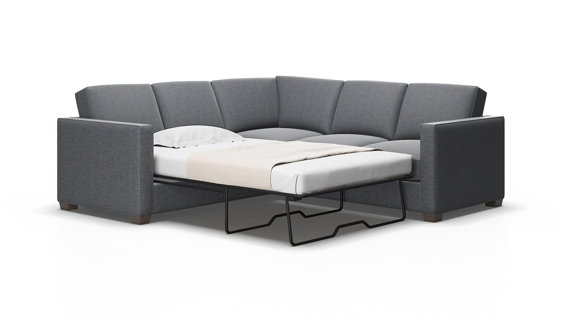 Calgary Keylargo graphite Sectional sleeper Espresso Legs  2