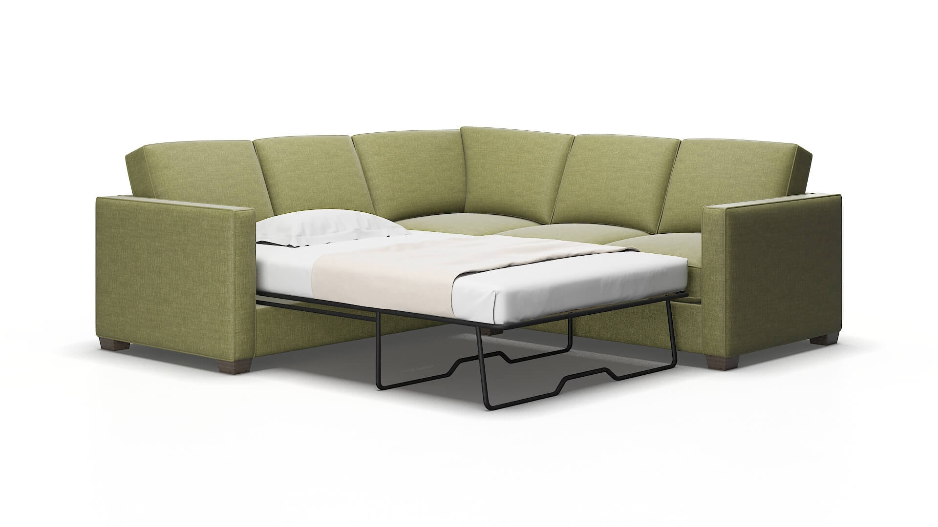 Calgary Keylargo grass Sectional sleeper Espresso Legs  2