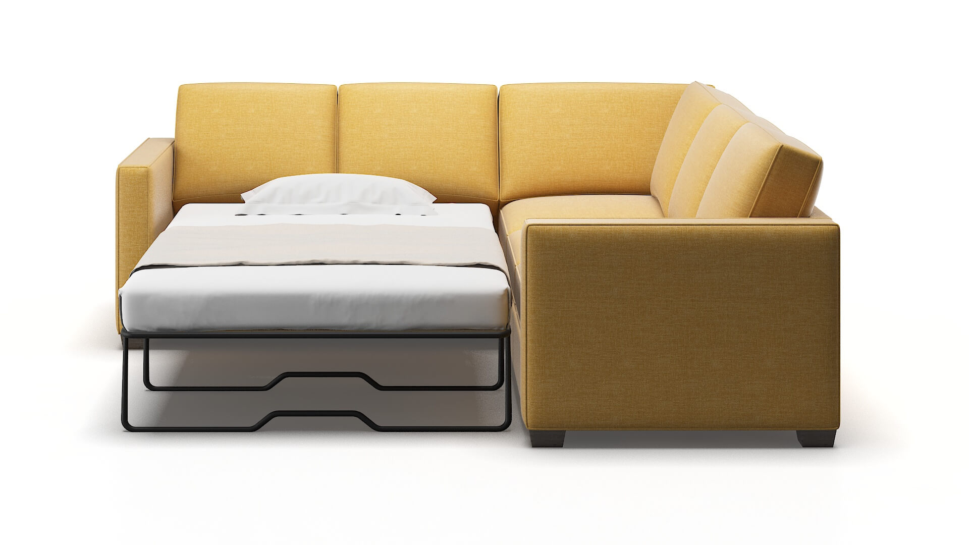 Calgary Keylargo Honey Sectional Sleeper Espresso legs 1