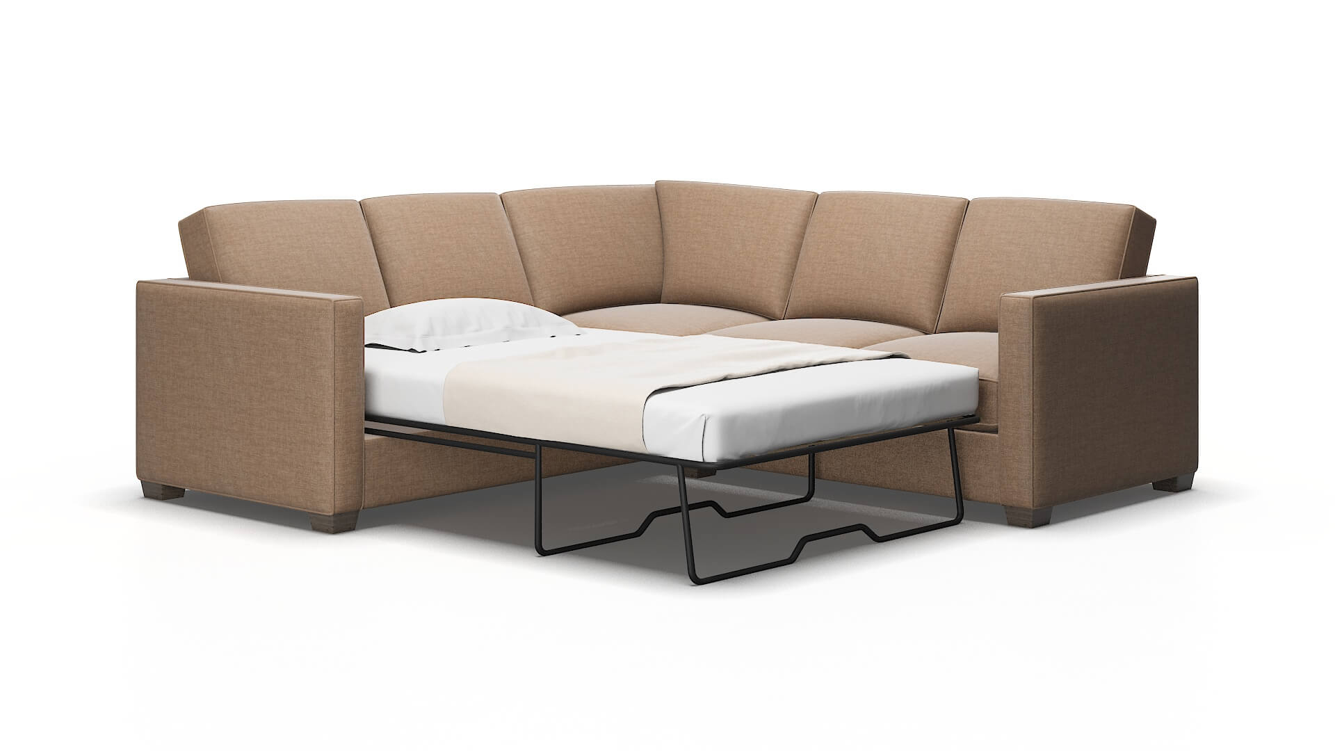 Calgary Keylargo mink Sectional sleeper Espresso Legs  2