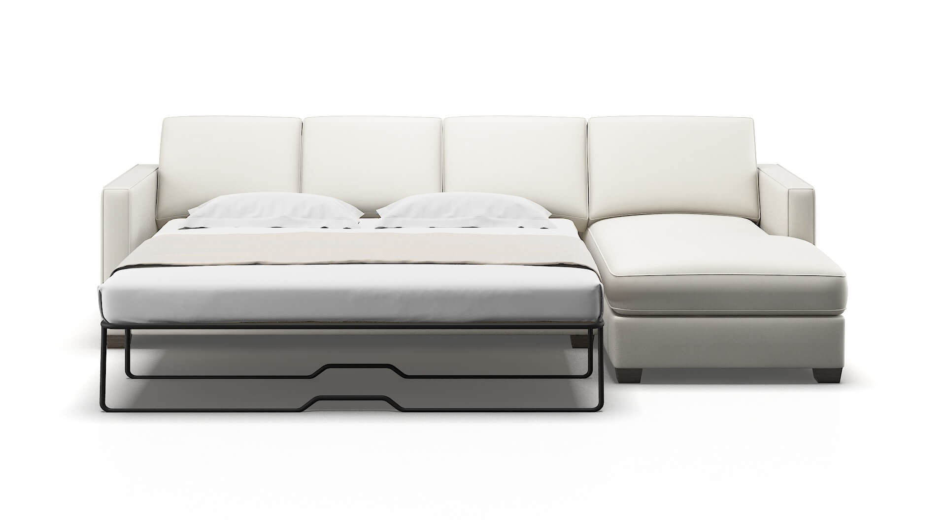 Calgary Keylargo Oatmeal Panel Sleeper Espresso legs 1