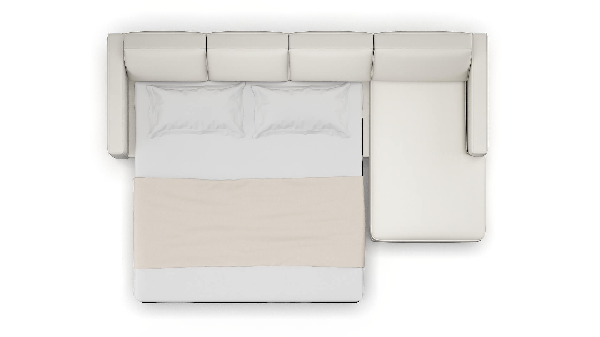 Calgary Keylargo Oatmeal Panel Sleeper Espresso legs 3