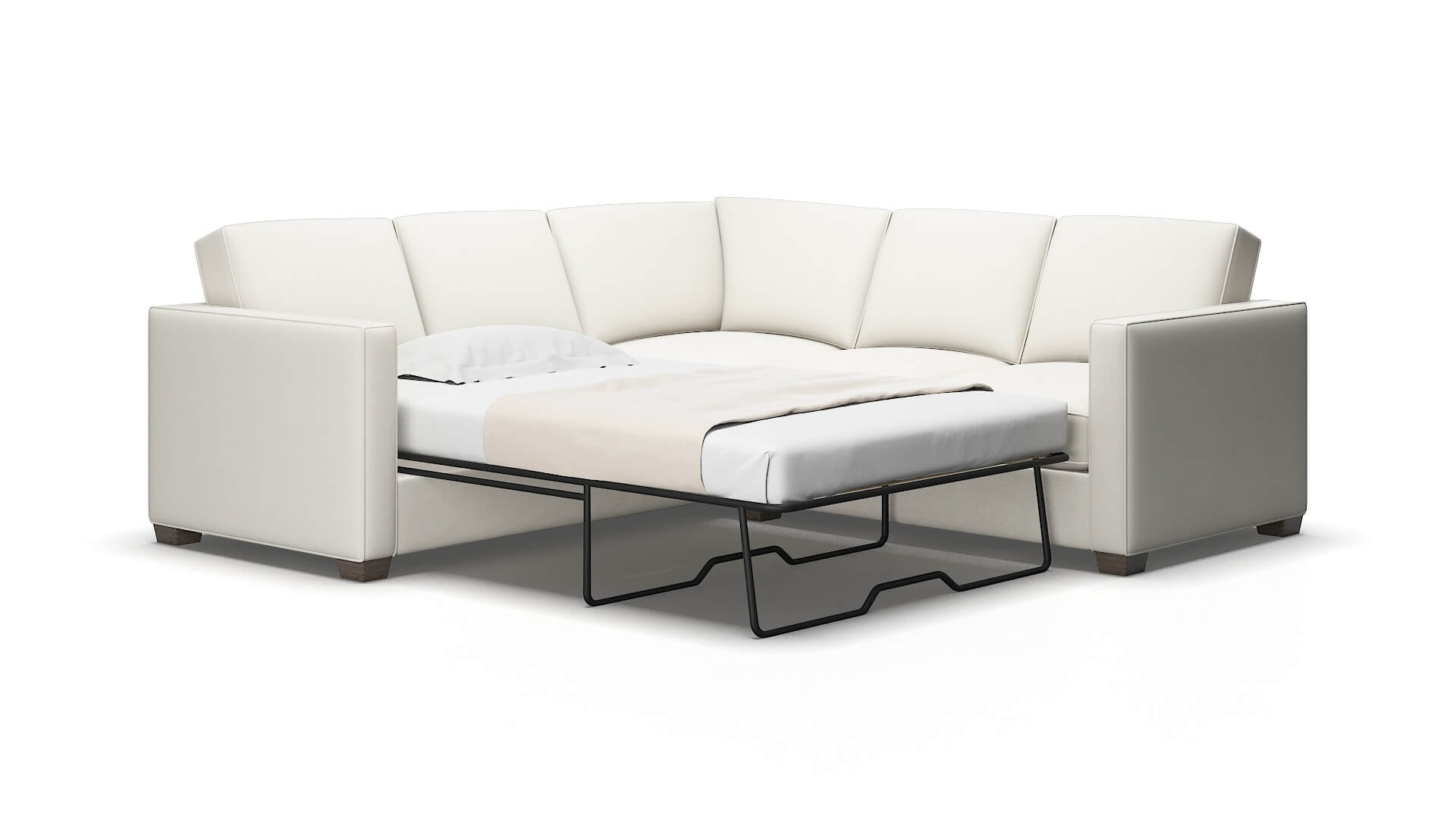 Calgary Keylargo oatmeal Sectional sleeper Espresso Legs  2