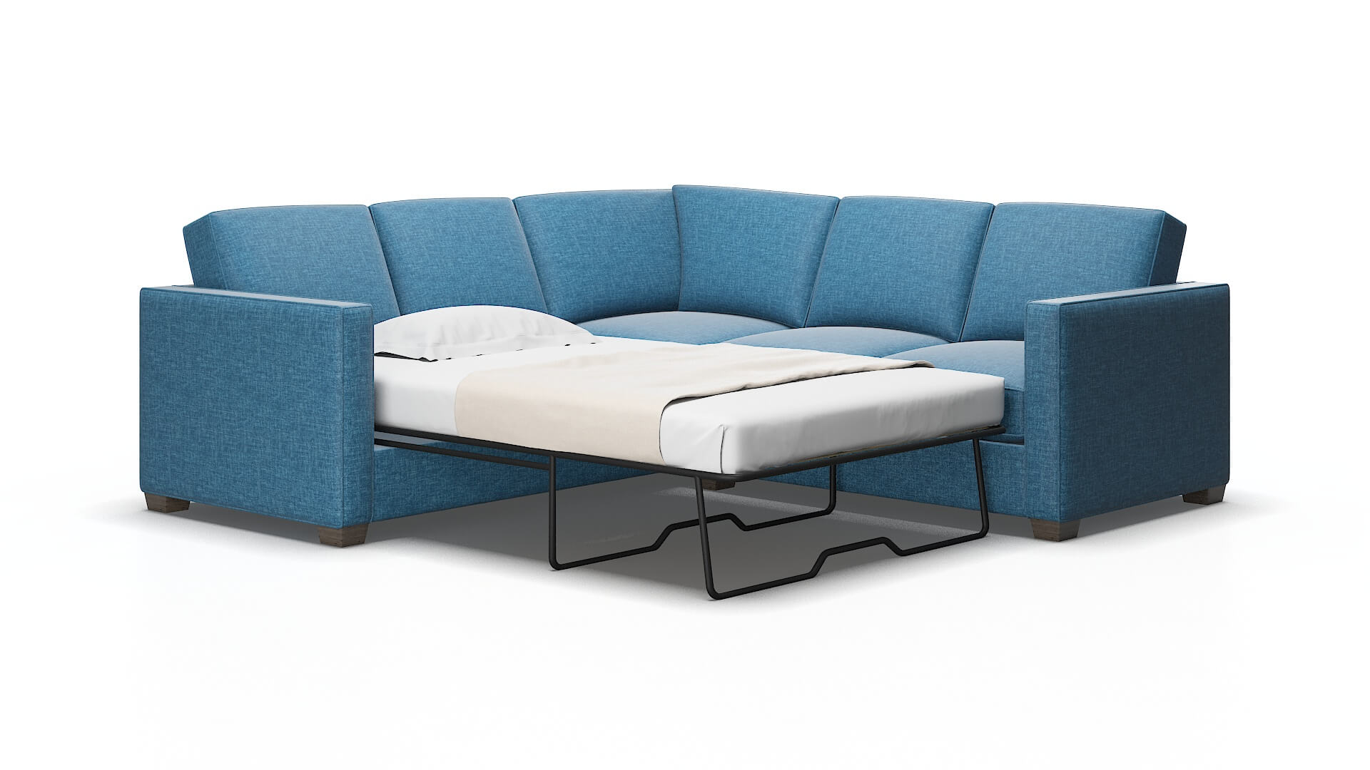 Calgary Keylargo Ocean Sectional Sleeper Espresso legs 2