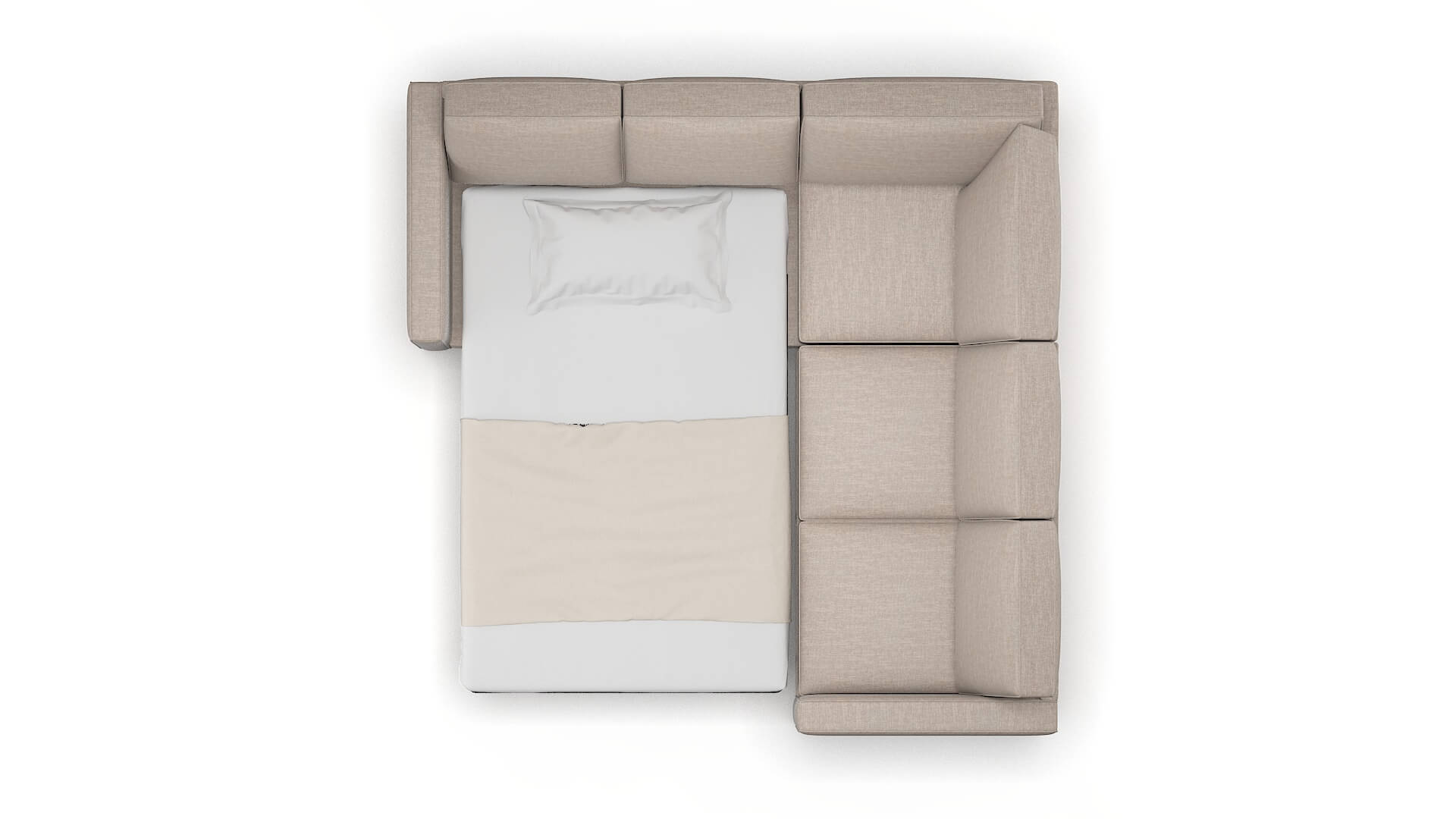 Calgary Keylargo Pumice Sectional Sleeper Espresso legs 3