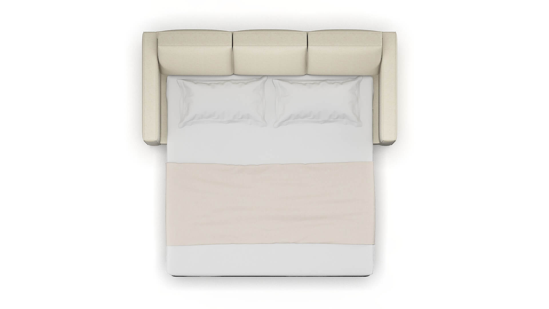 Calgary Lana Sand Sofa Sleeper Espresso legs 3