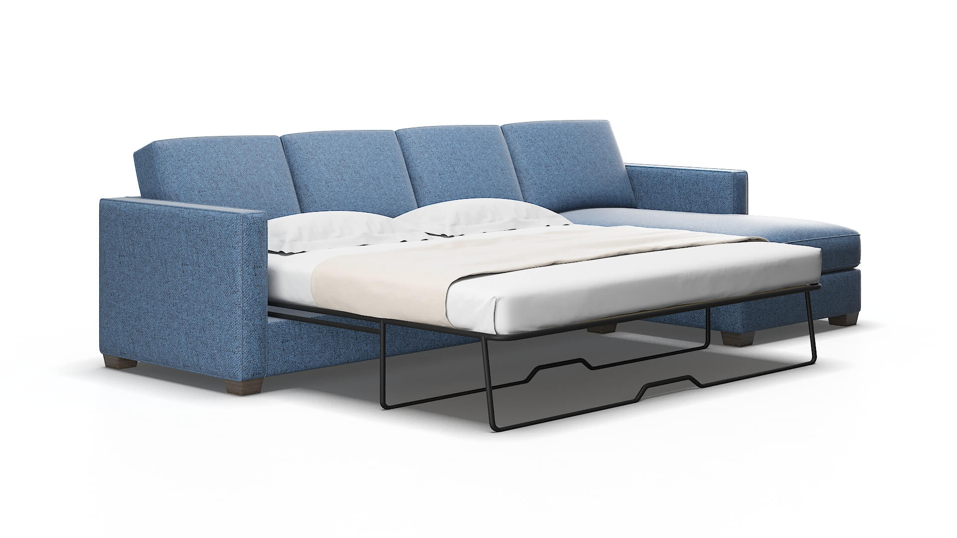 Calgary Leslie indigo Panel sleeper Espresso Legs  2