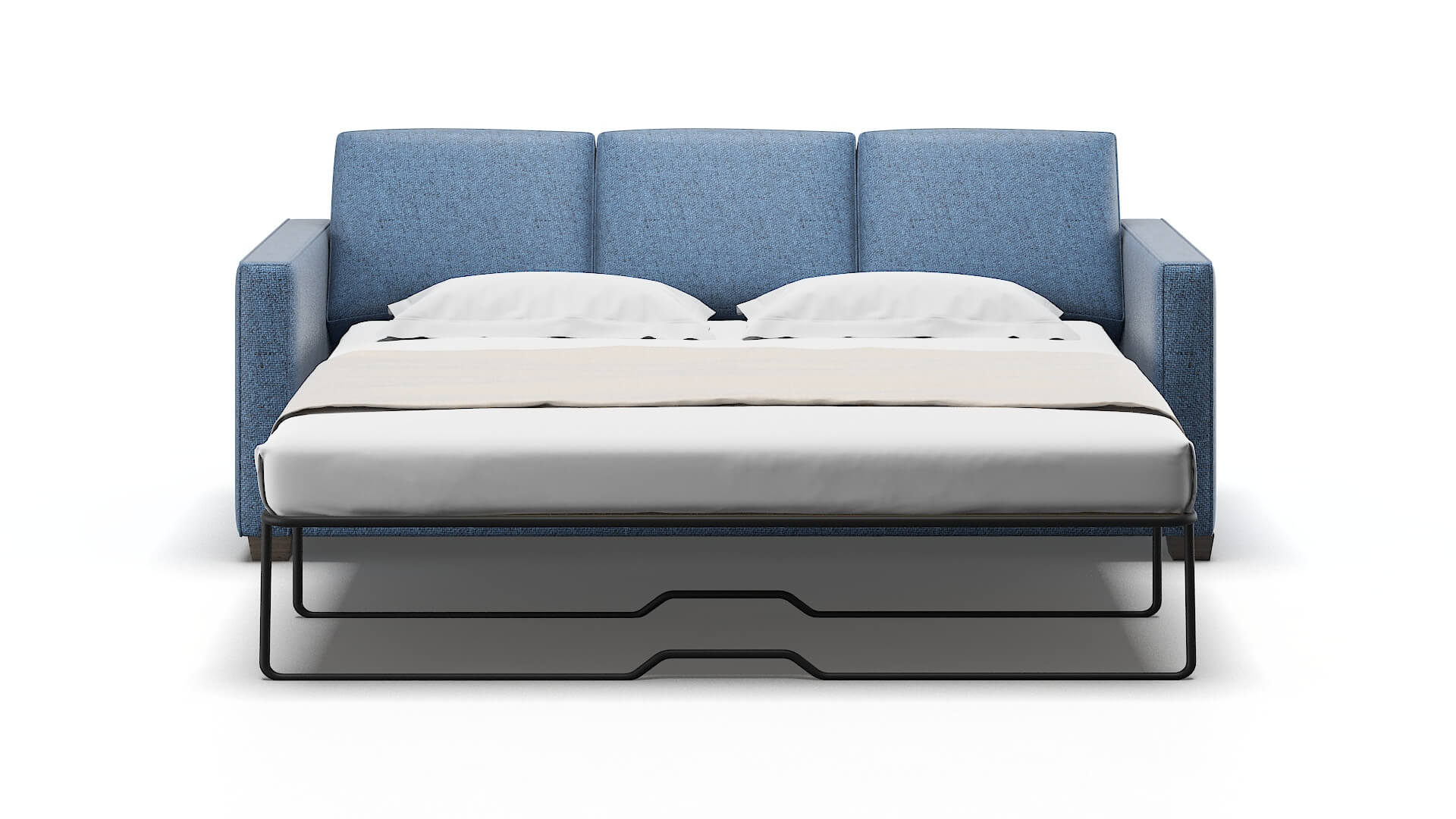 Calgary Leslie Indigo Sofa Sleeper Espresso legs 1