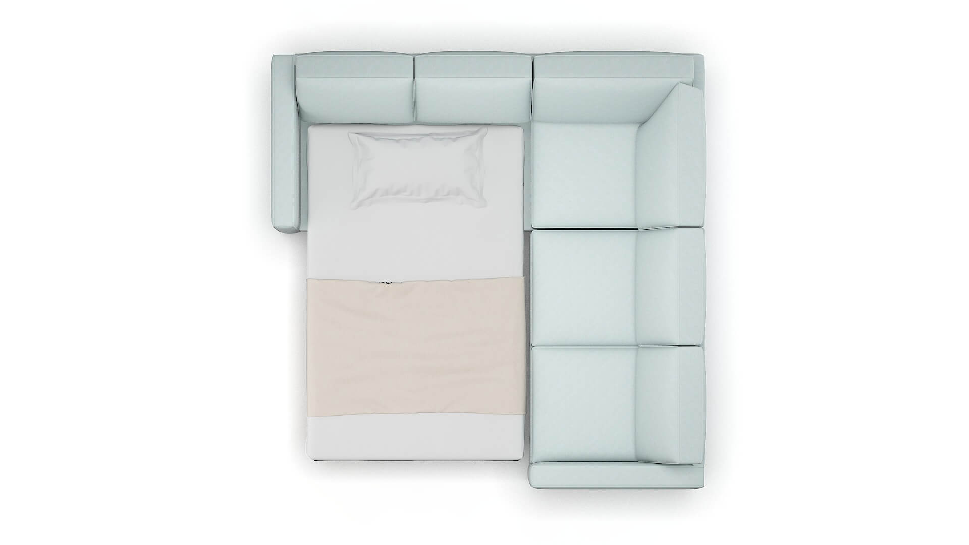 Calgary Leslie Robins_egg Sectional Sleeper Espresso legs 3