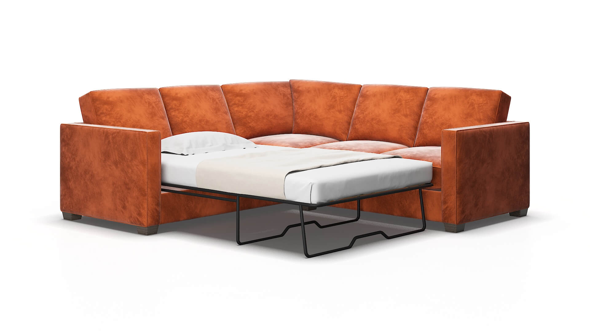 Calgary Loft copper Sectional sleeper Espresso Legs  2