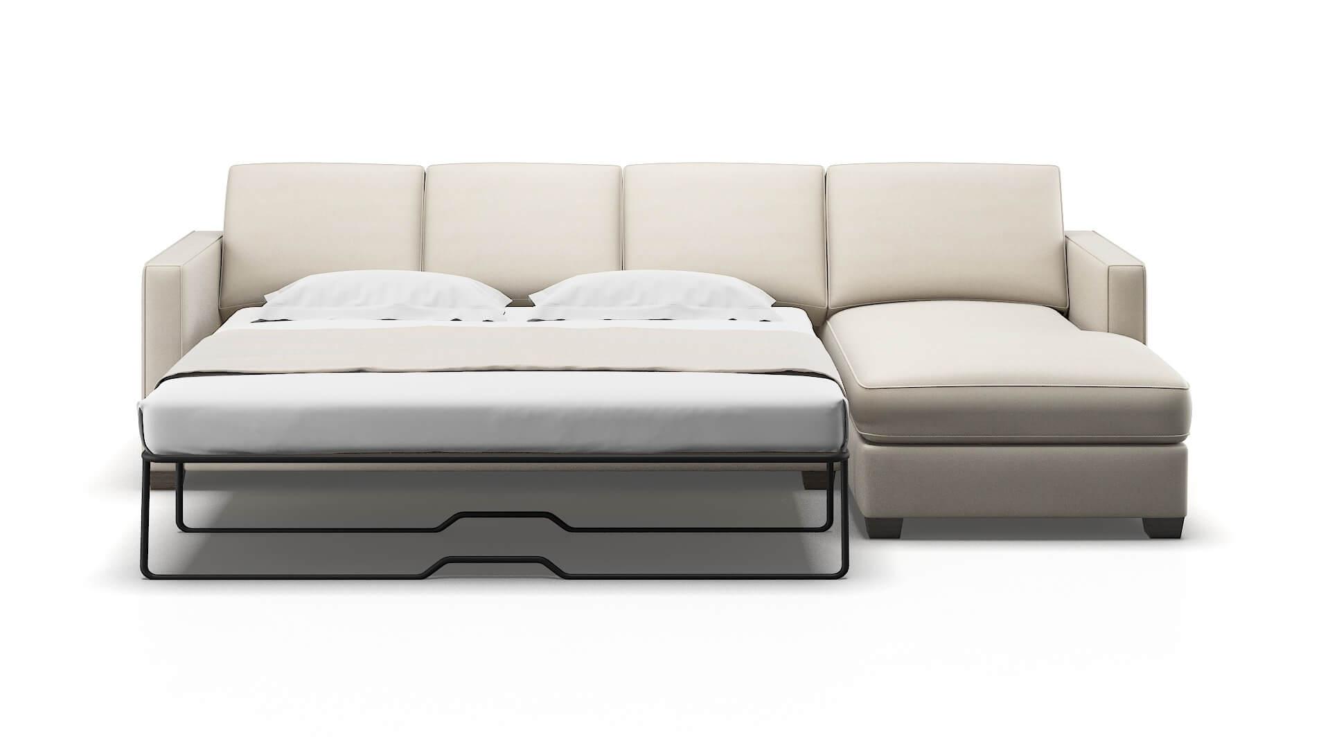 Calgary Malibu Linen Panel Sleeper Espresso legs 1