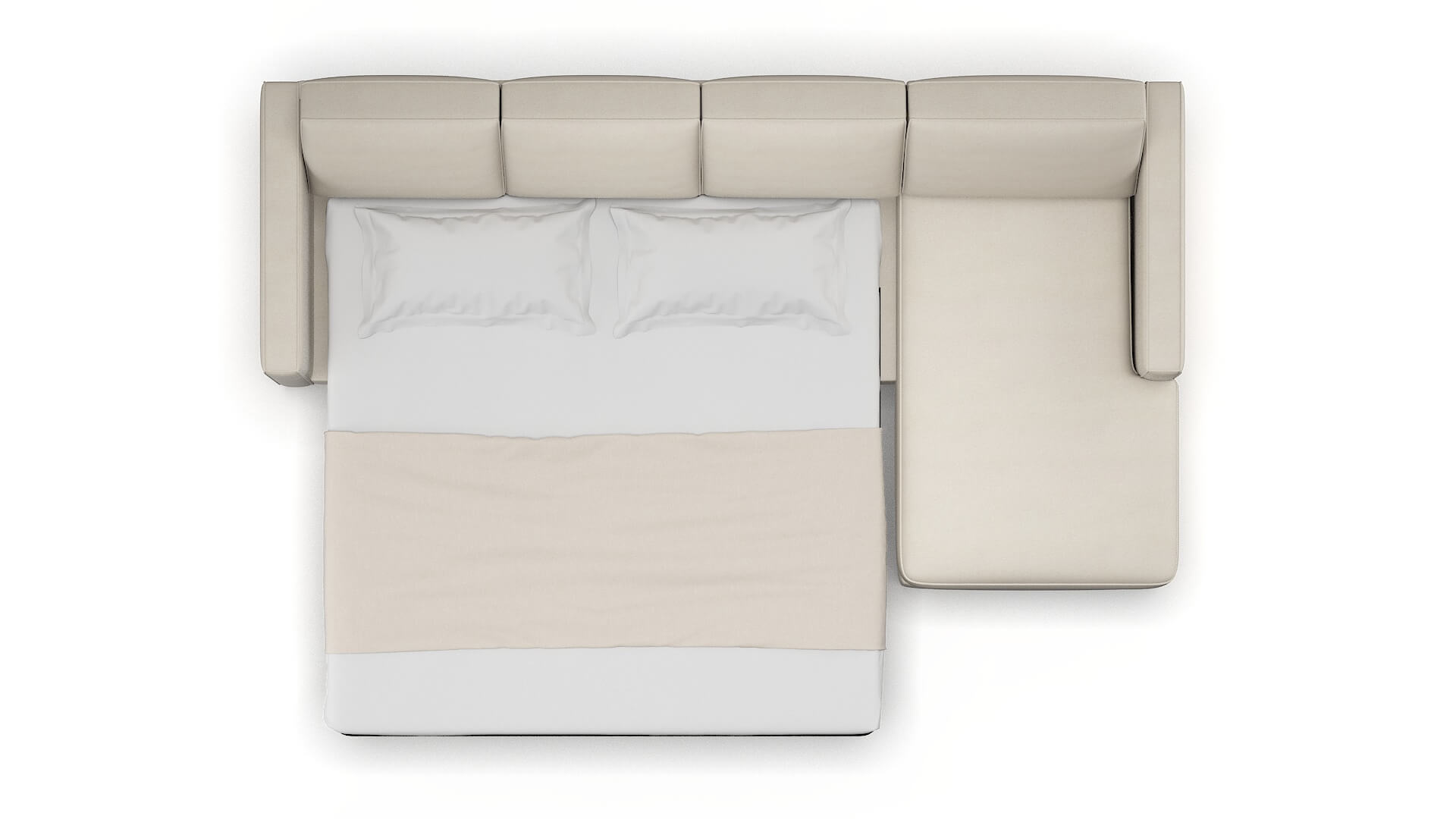 Calgary Malibu Linen Panel Sleeper Espresso legs 3