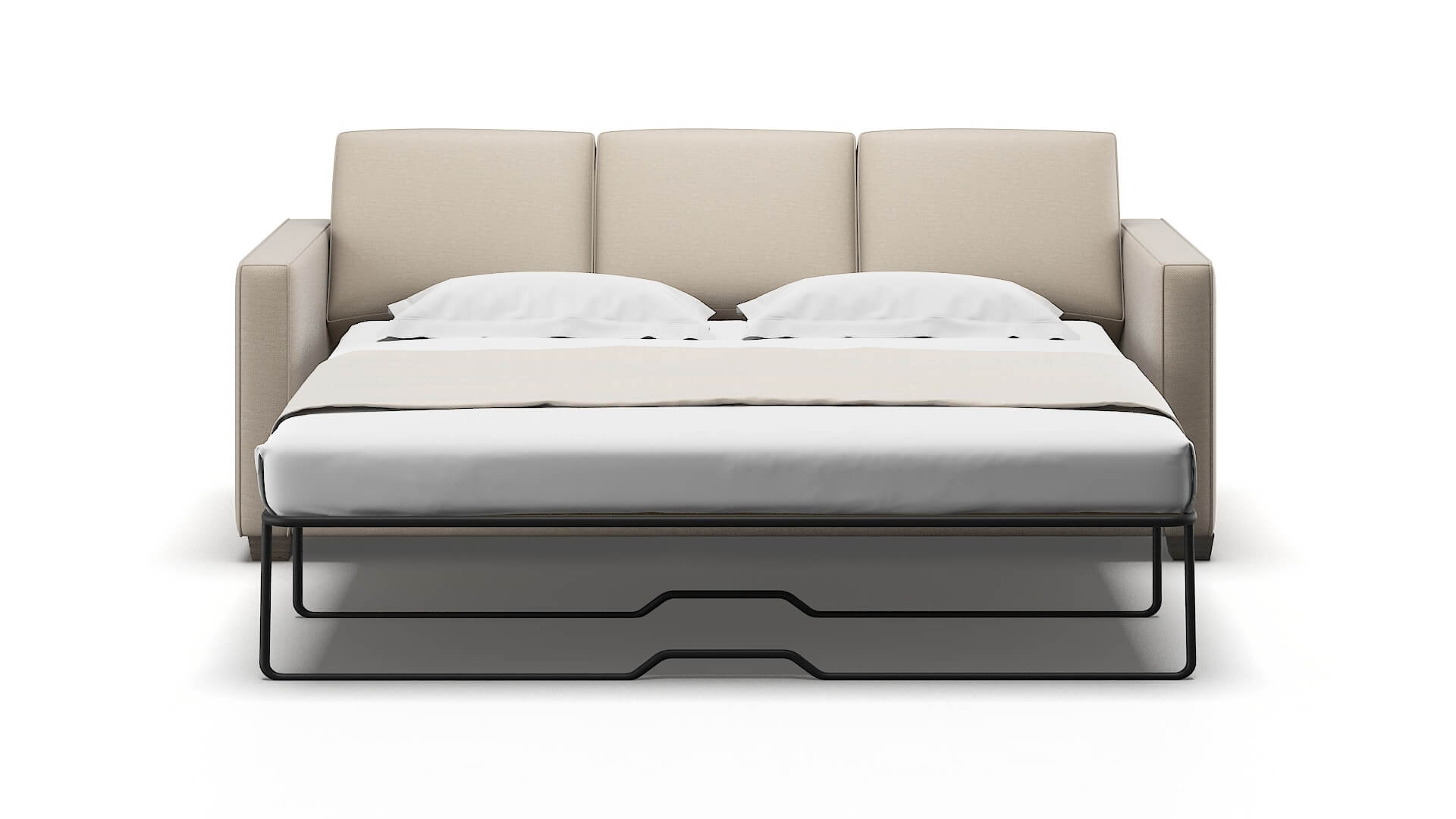 Calgary Naples Almond Sofa Sleeper Espresso legs 1