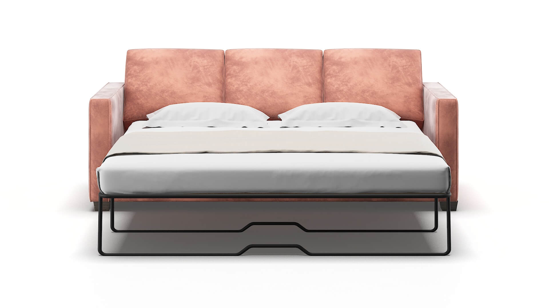 Calgary Naples Blush Sofa Sleeper Espresso legs 1