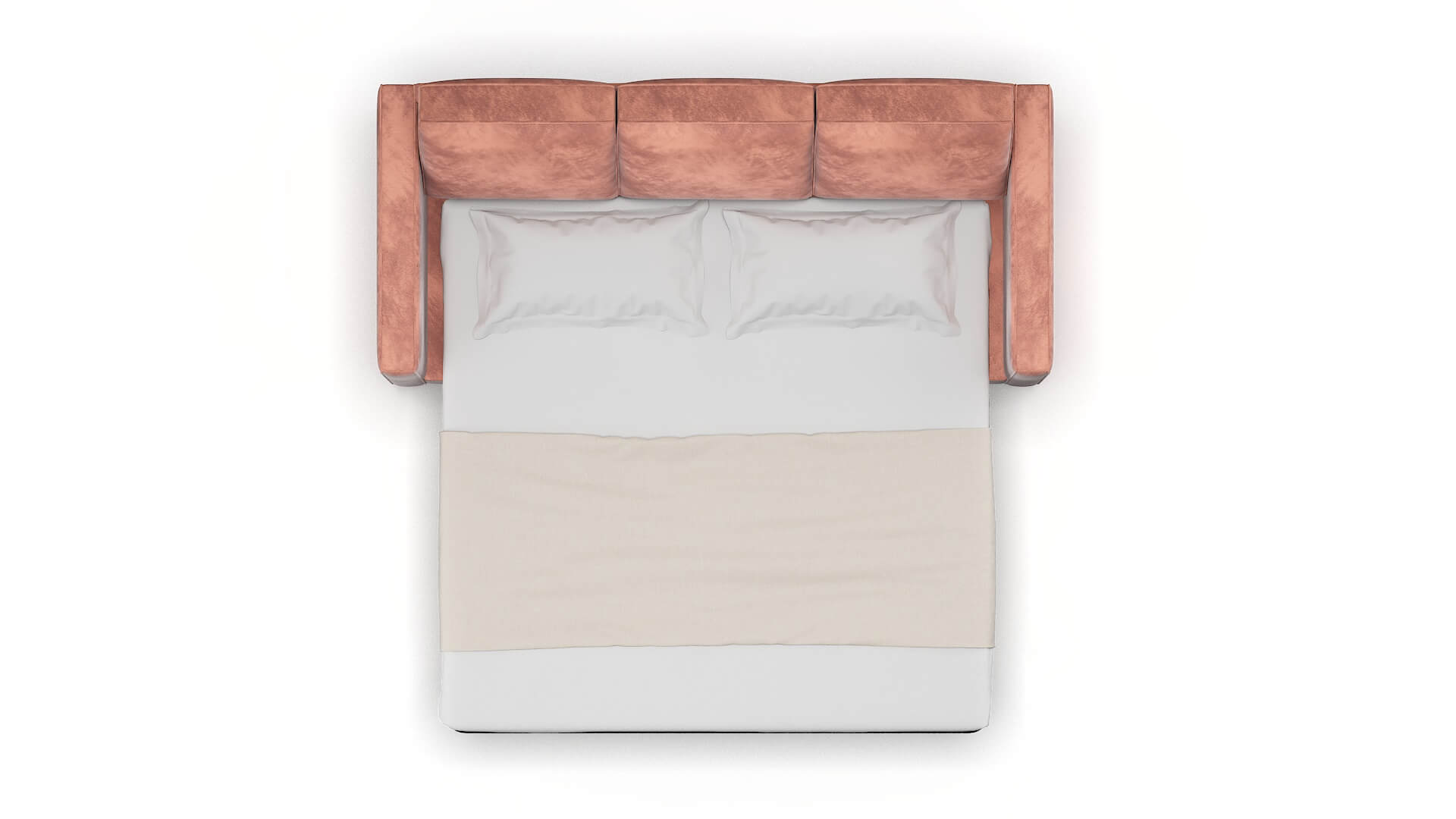 Calgary Naples Blush Sofa Sleeper Espresso legs 3