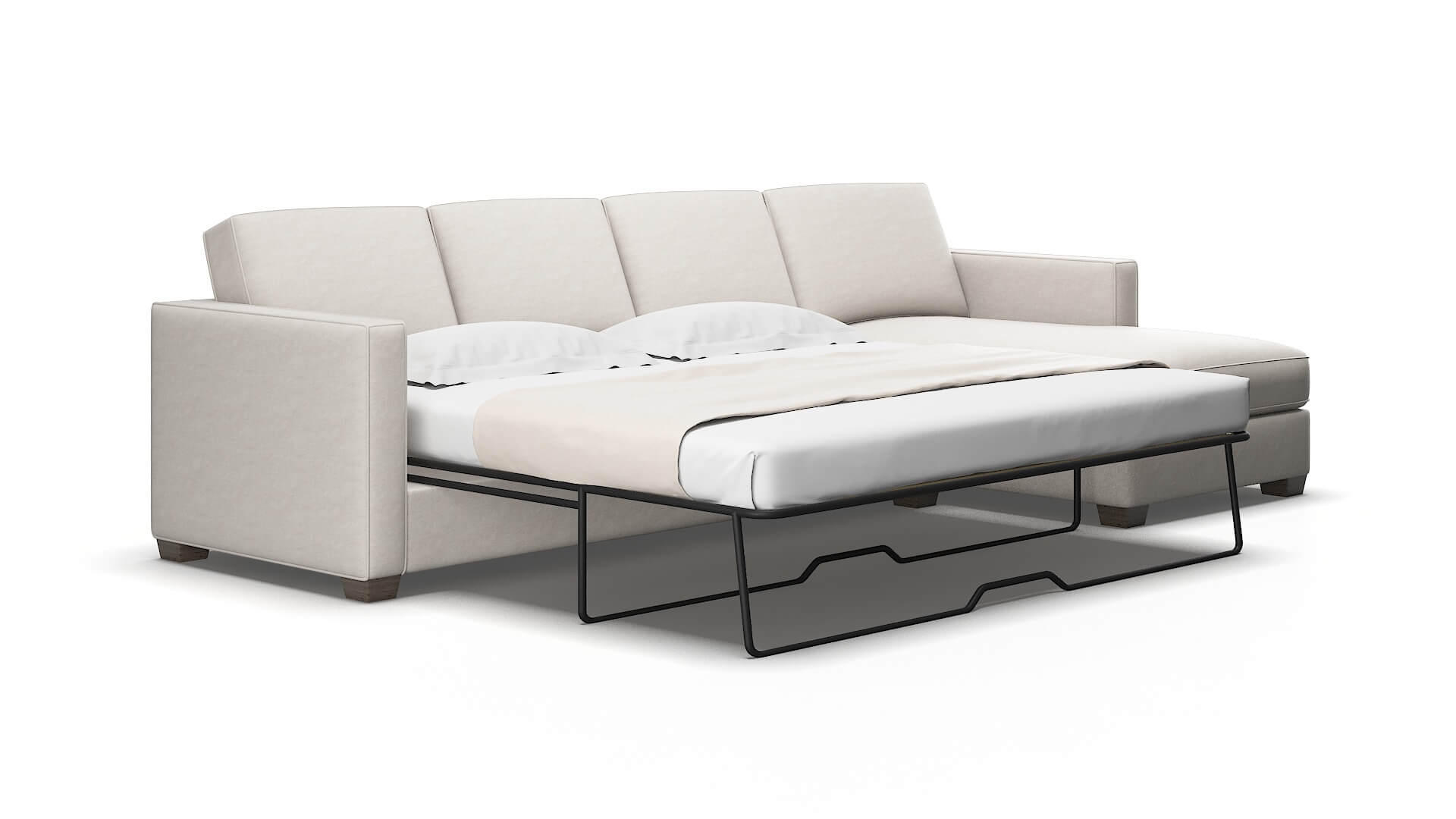 Calgary Noble grey Panel sleeper Espresso Legs  2