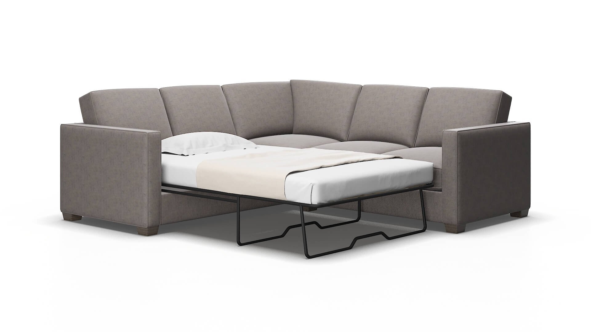 Calgary Noble Otter Sectional Sleeper Espresso legs 2