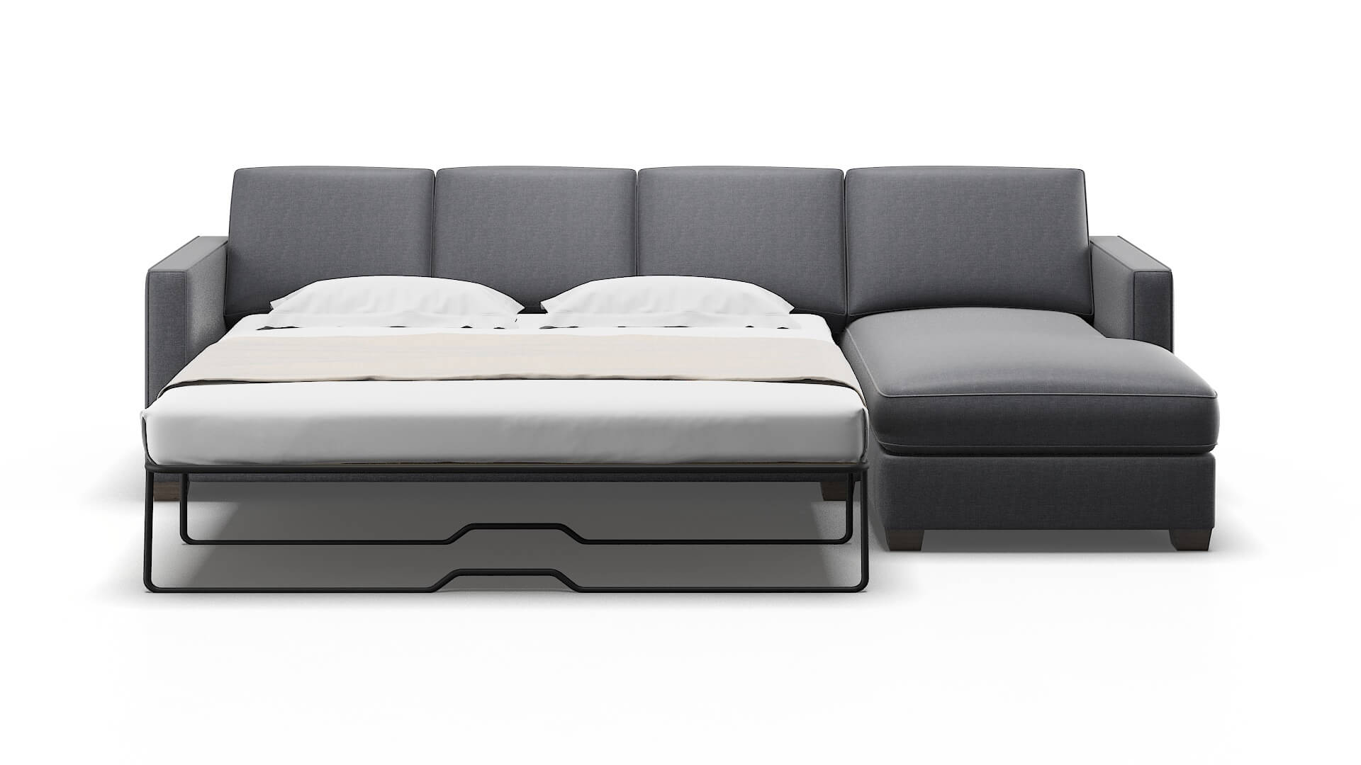 Calgary Notion Graphite Panel Sleeper Espresso legs 1