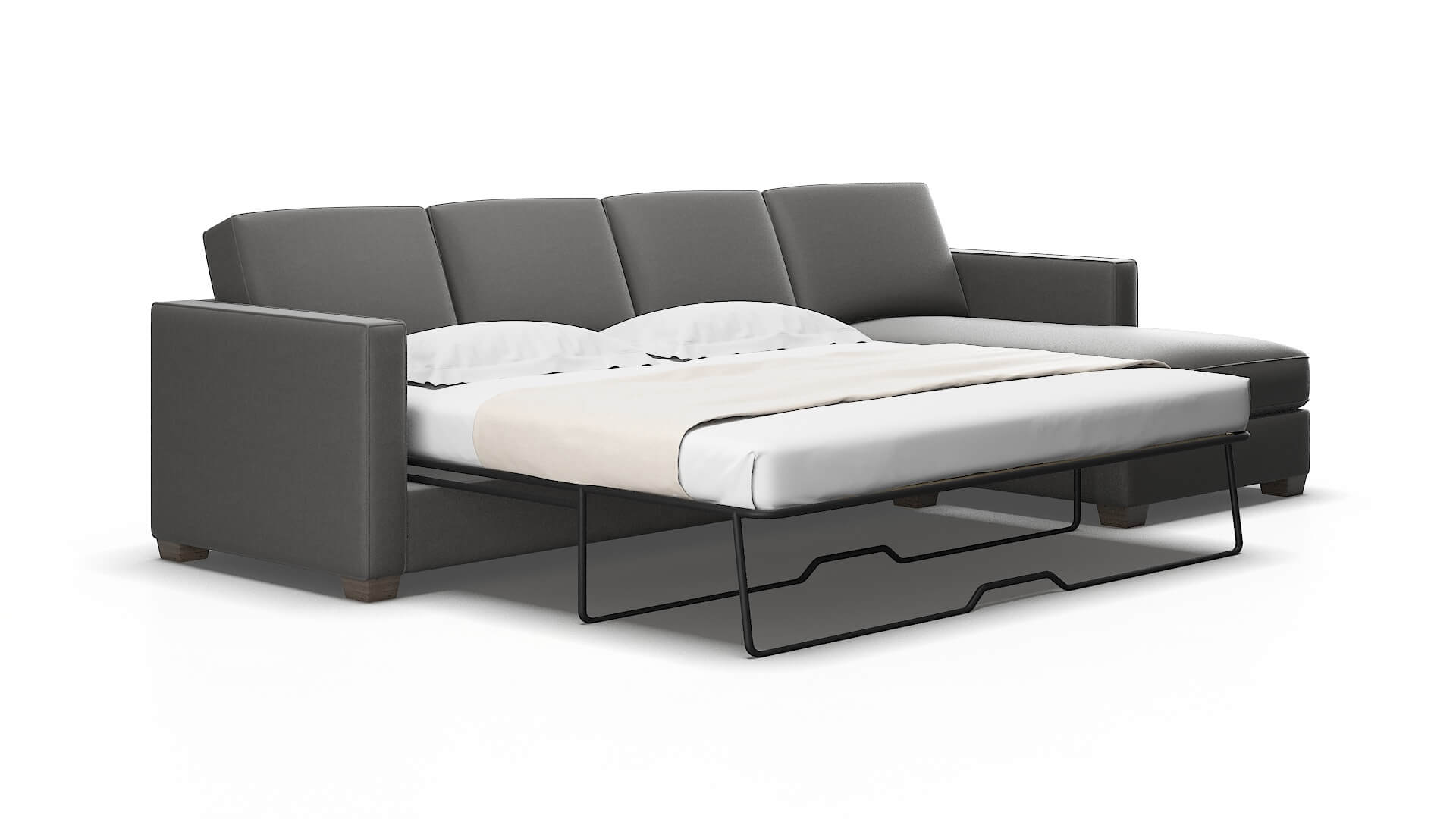 Calgary Oakley charcoal Panel sleeper Espresso Legs  2