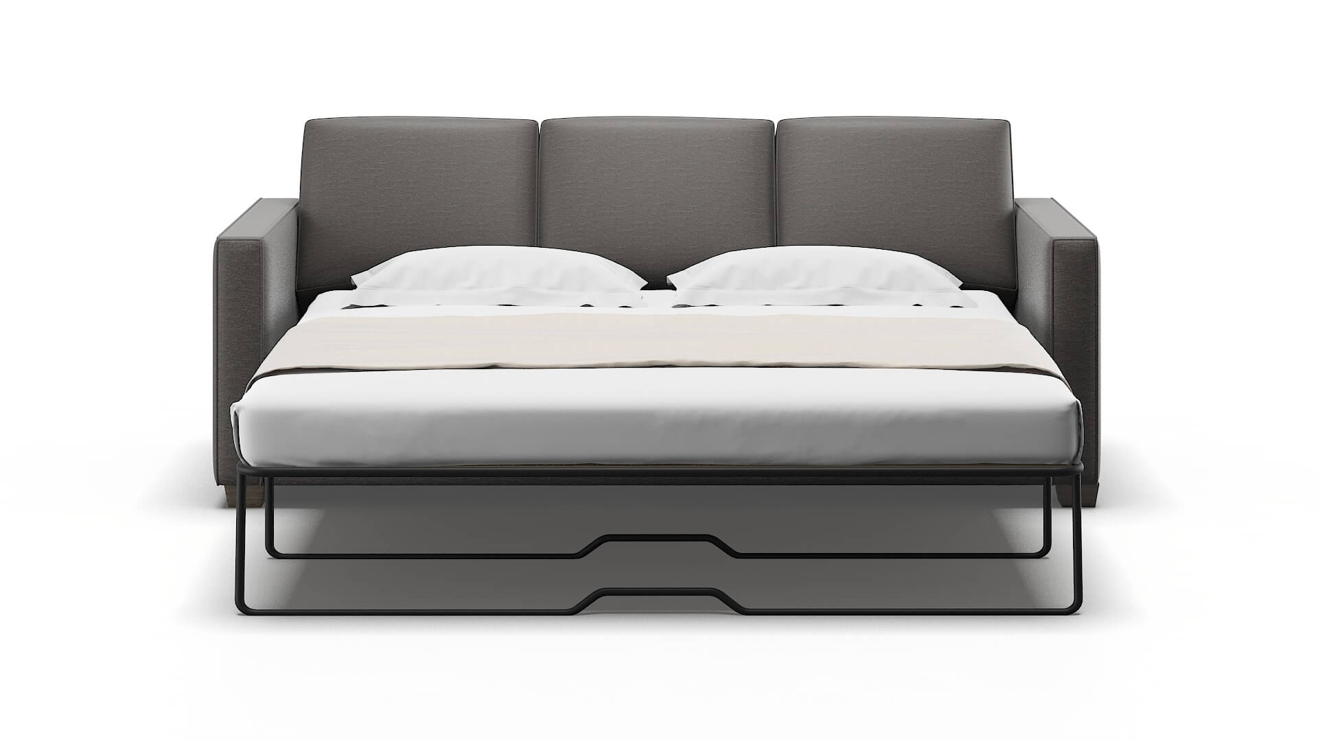 Calgary Oscar Grey Sofa Sleeper Espresso legs 1