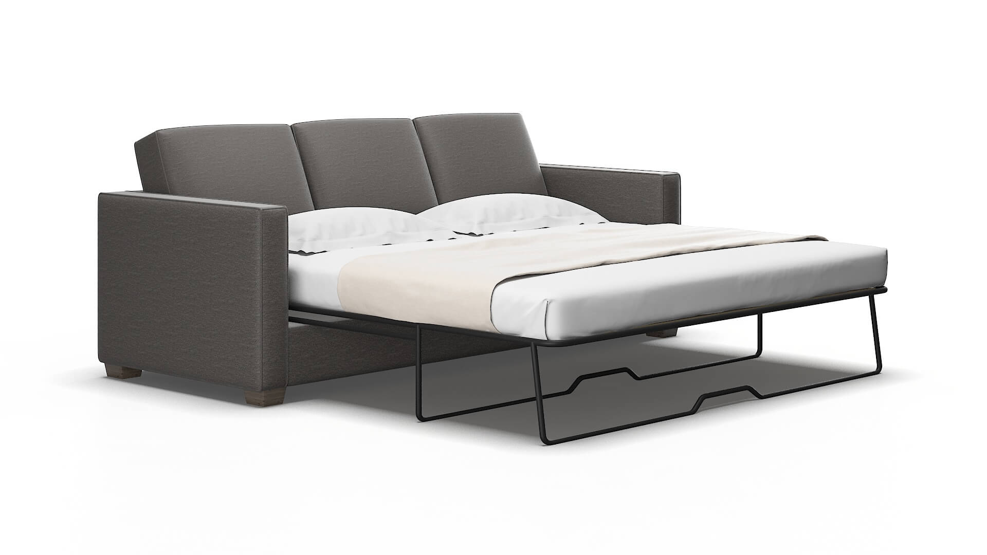 Calgary Oscar Grey Sofa Sleeper Espresso legs 2