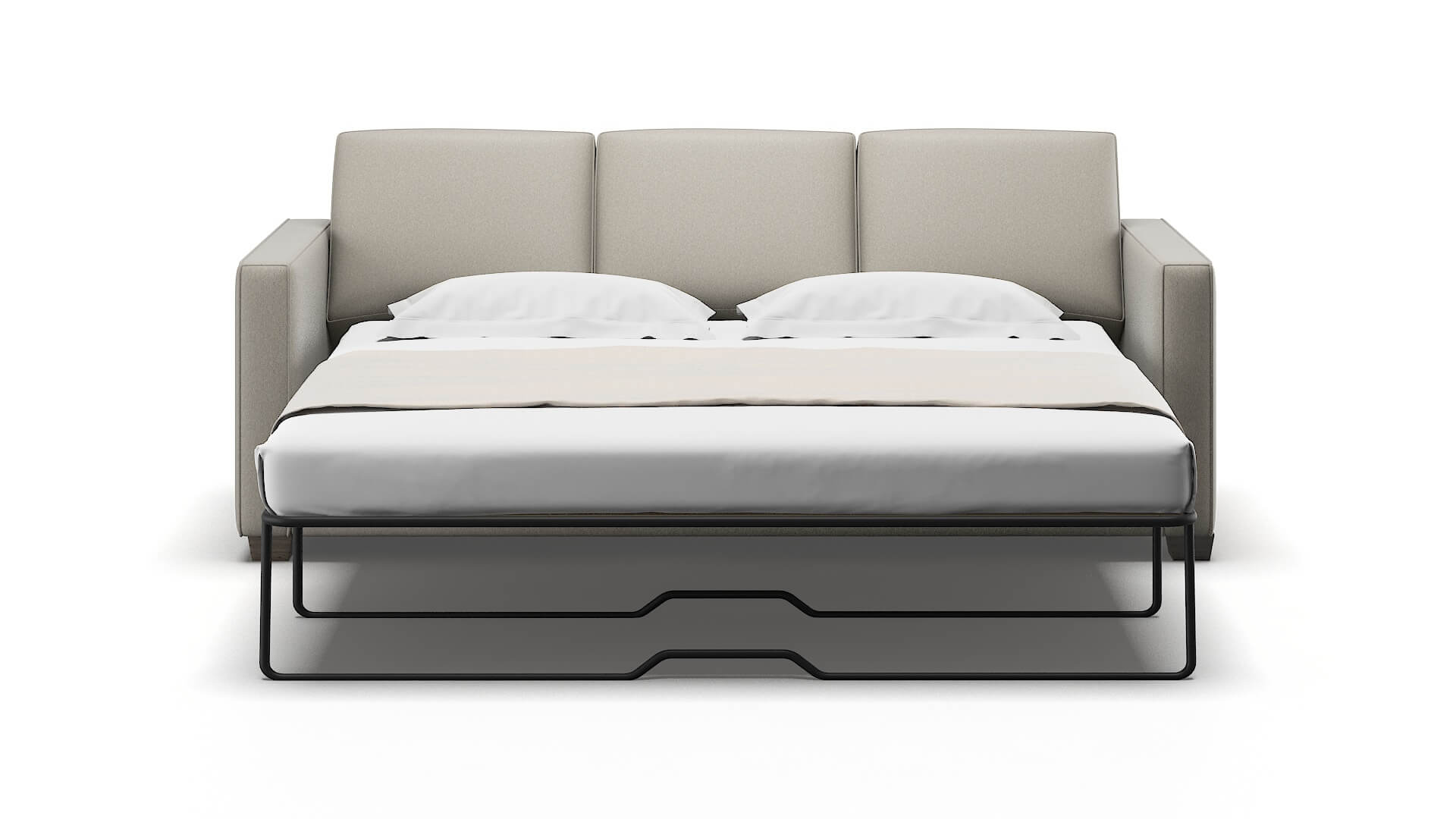 Calgary Oscar Silver Sofa Sleeper Espresso legs 1