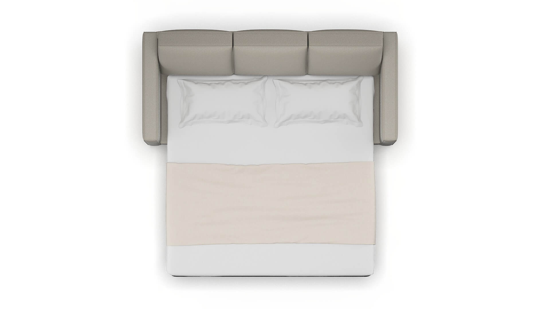 Calgary Oscar Silver Sofa Sleeper Espresso legs 3