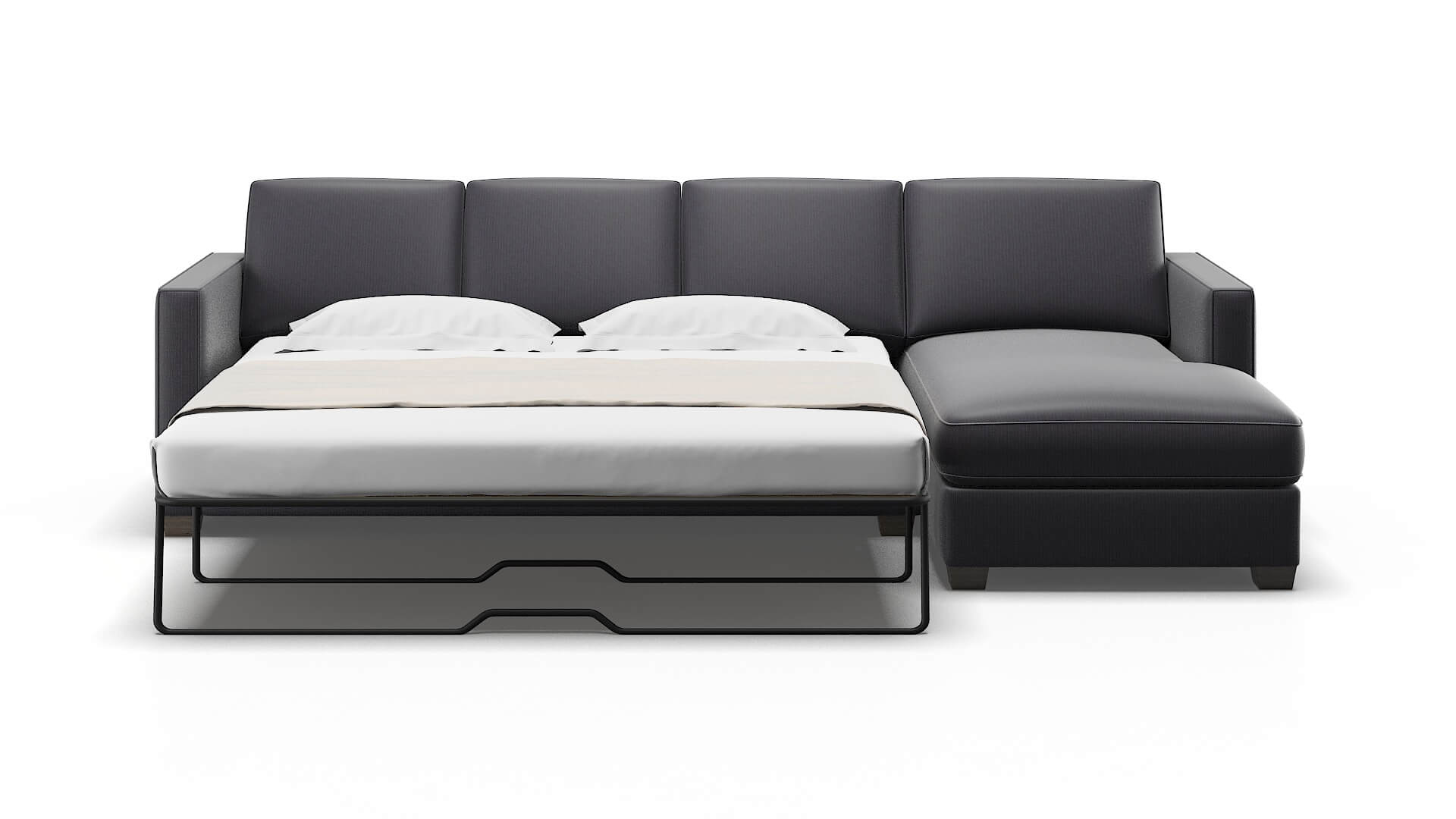 Calgary Parker Charcoal Panel Sleeper Espresso legs 1