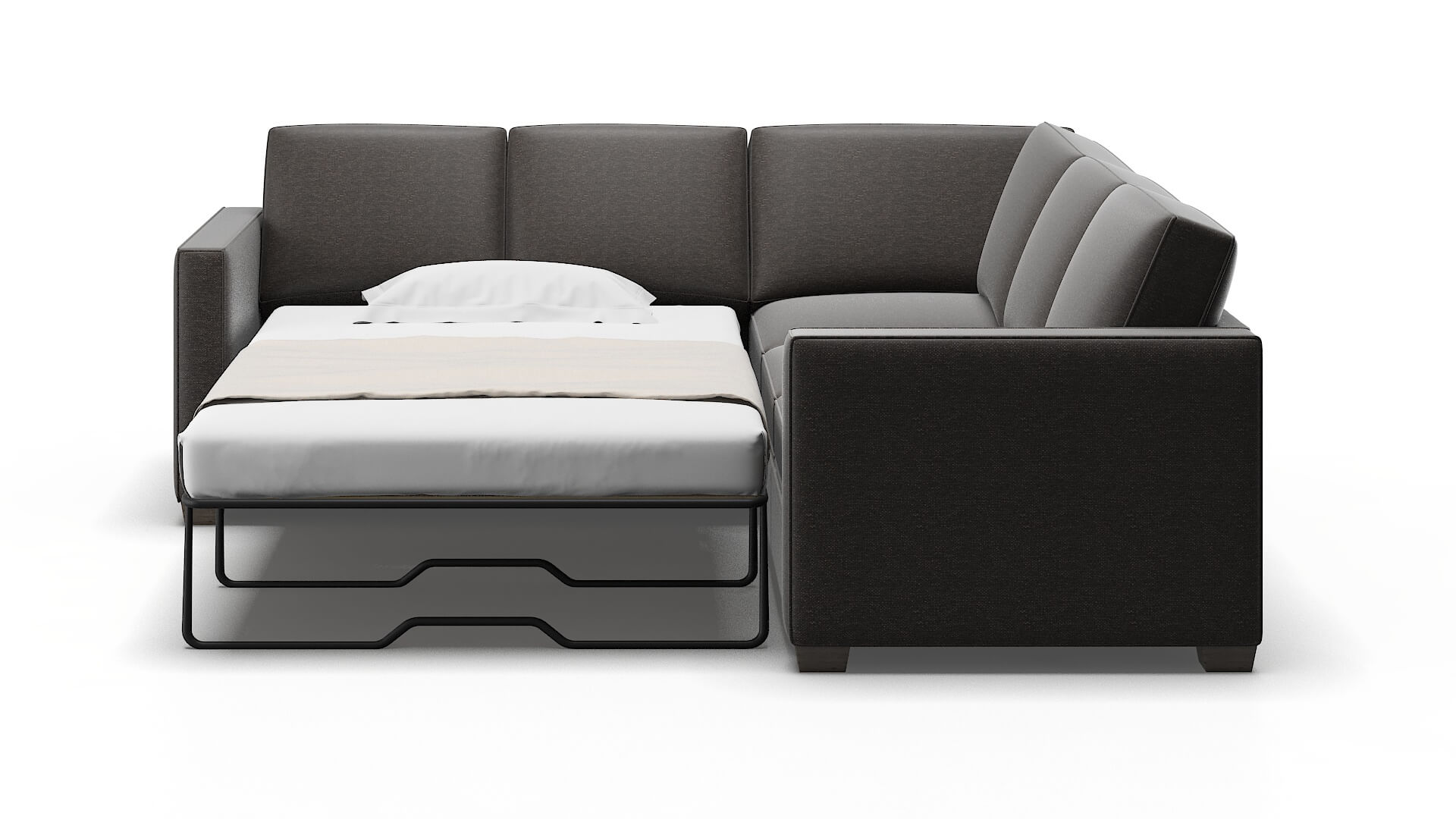 Calgary Phoenix Chocolate Sectional Sleeper Espresso legs 1