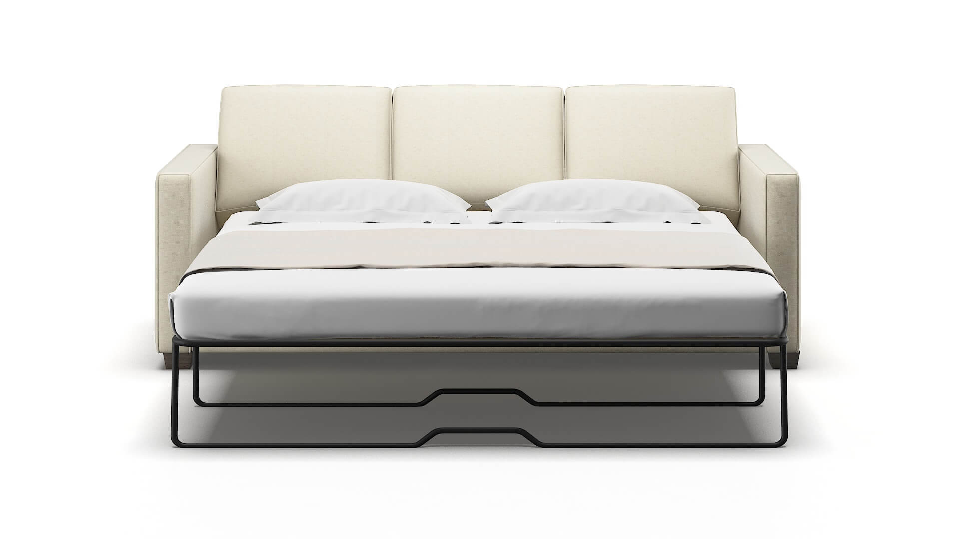 Calgary Phoenix Ivory Sofa Sleeper Espresso legs 1