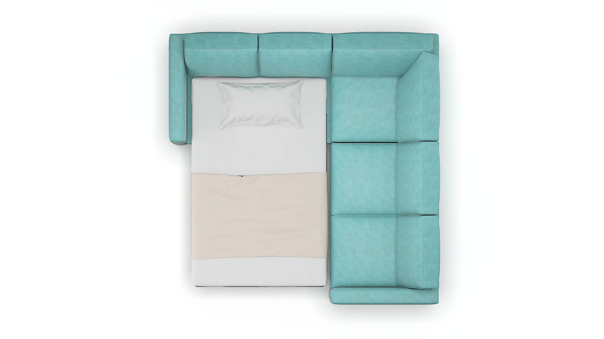 Calgary Portland Mercury Sectional Sleeper Espresso legs 3