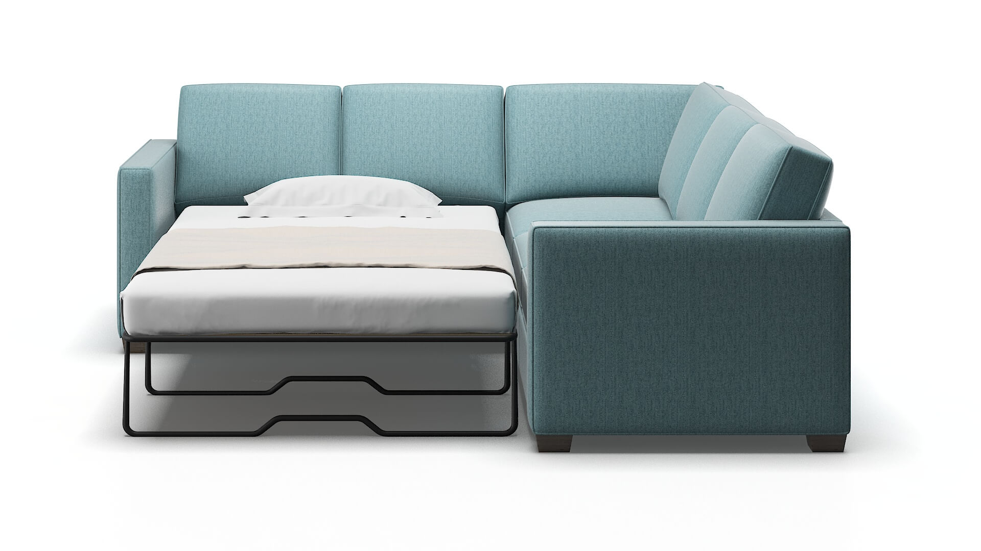 Calgary Prisma Hydrate Sectional Sleeper Espresso legs 1