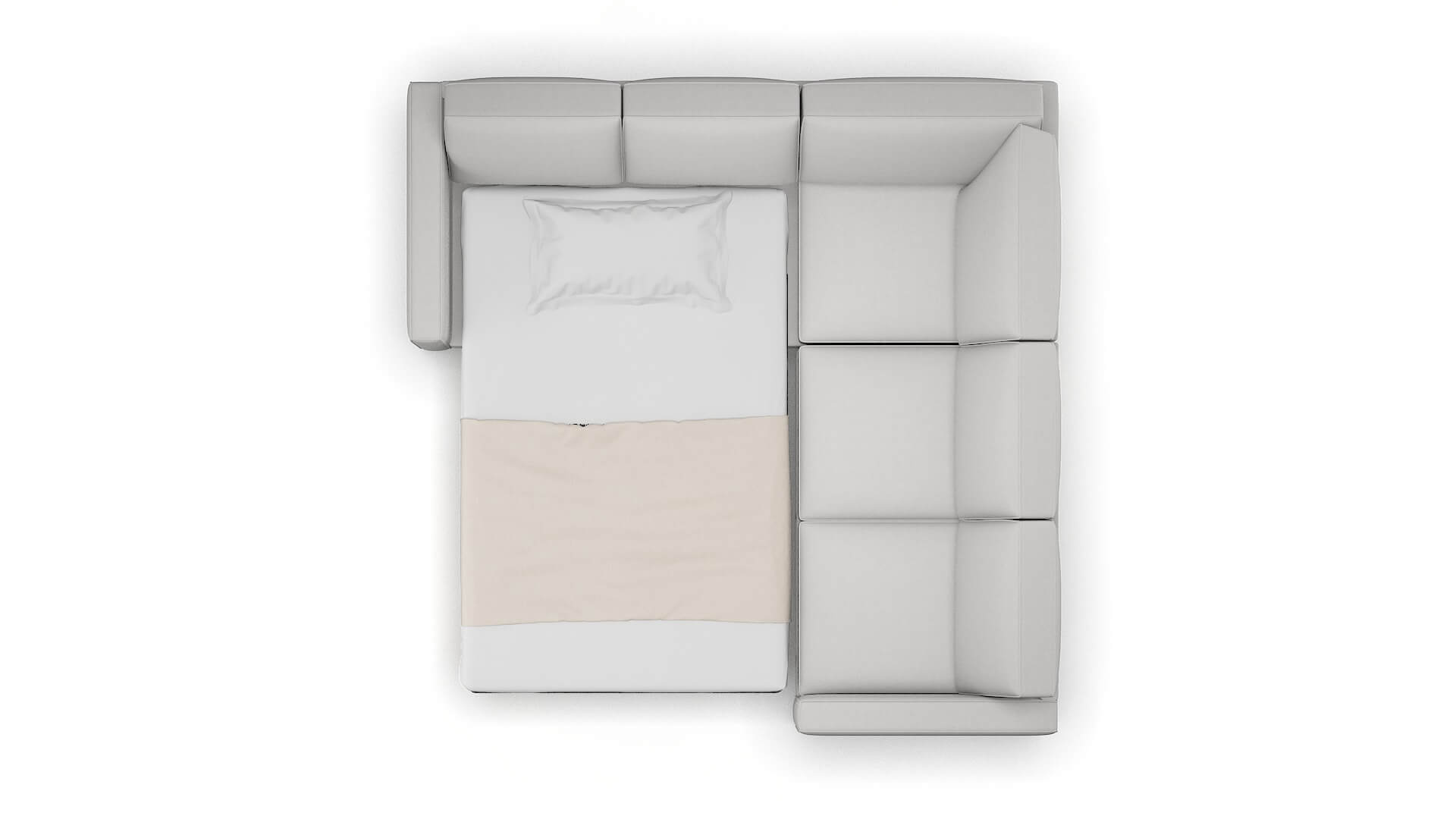 Calgary Prisma Steam Sectional Sleeper Espresso legs 3