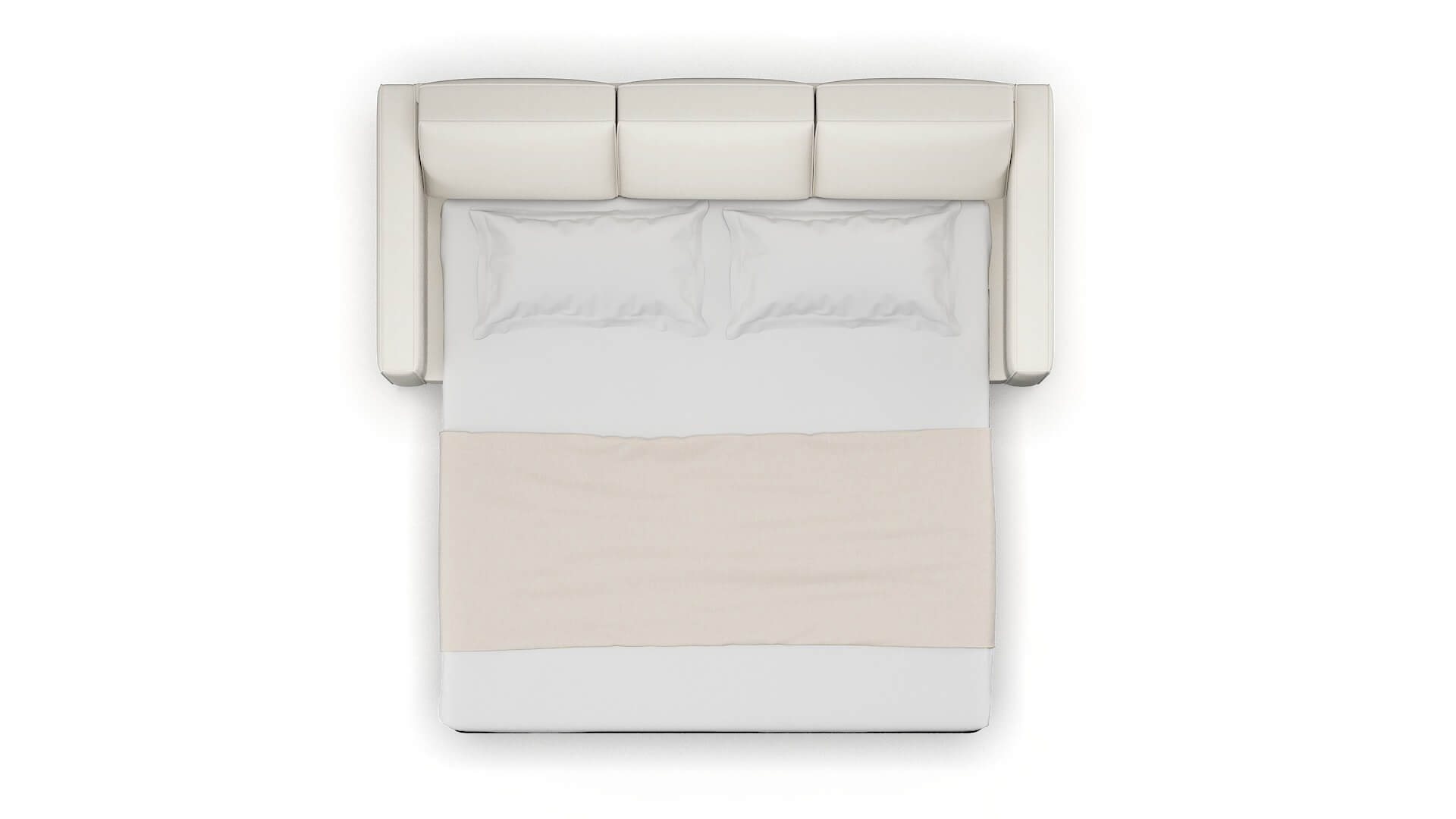 Calgary R_prize Cream Sofa Sleeper Espresso legs 3