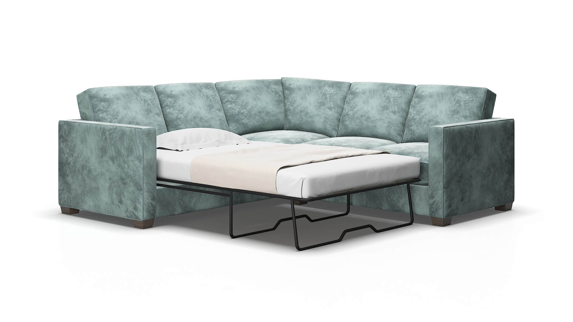 Calgary Royale cloud Sectional sleeper Espresso Legs  2
