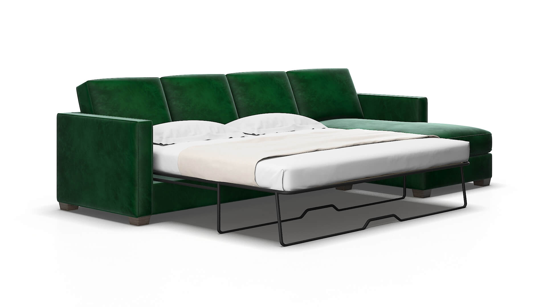 Calgary Royale evergreen Panel sleeper Espresso Legs  2