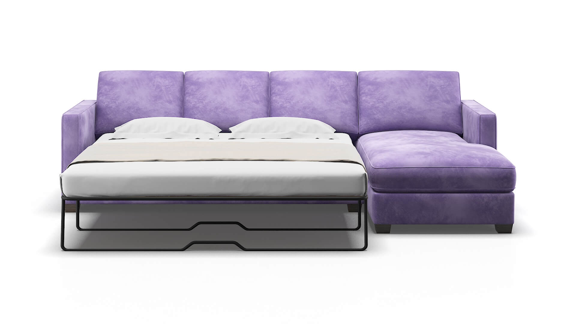 Calgary Royale Lavender Panel Sleeper Espresso legs 1