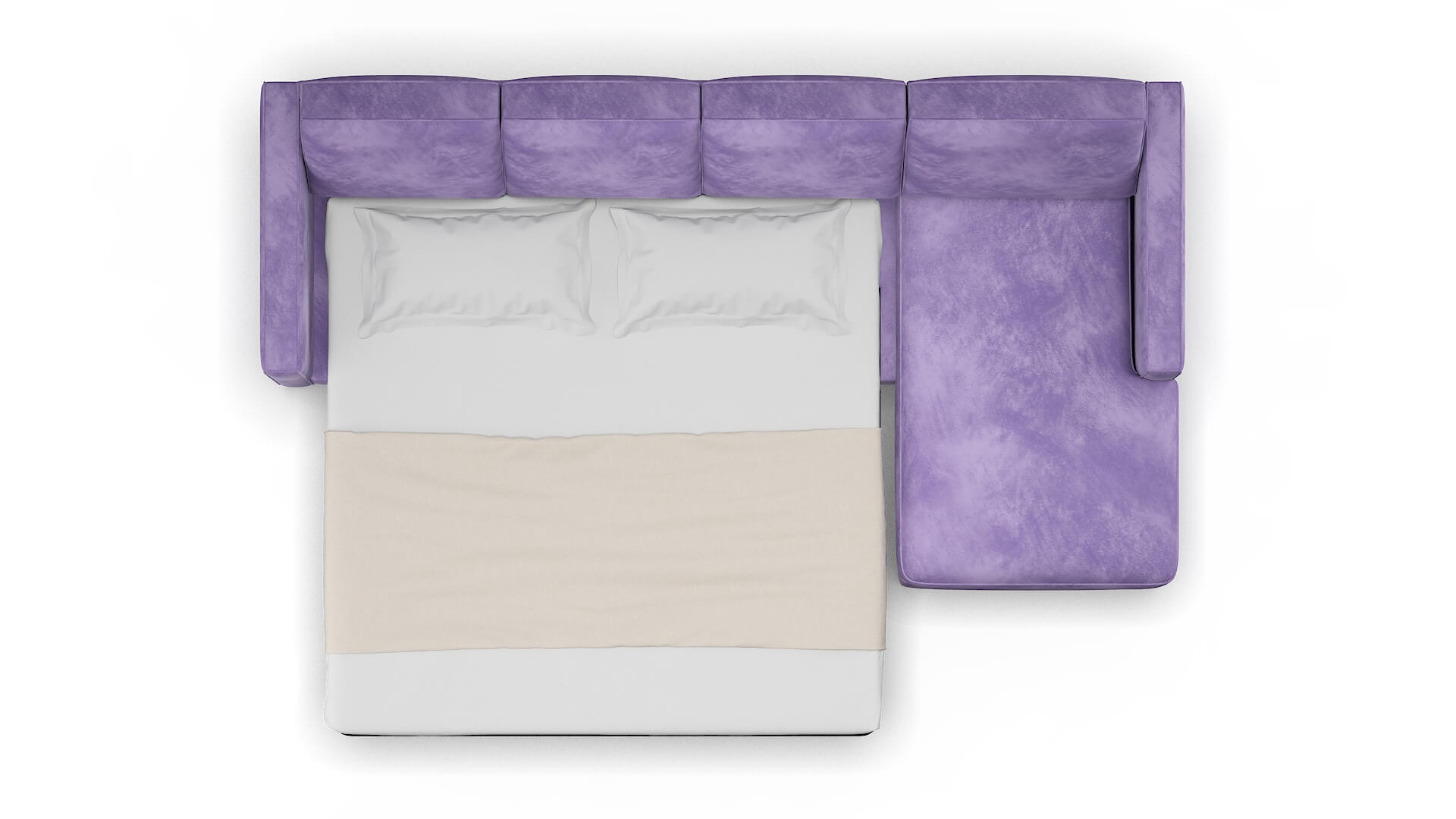 Calgary Royale Lavender Panel Sleeper Espresso legs 3