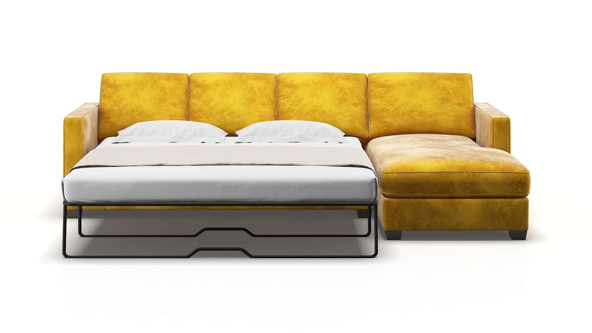 Calgary Royale Marigold Panel Sleeper Espresso legs 1