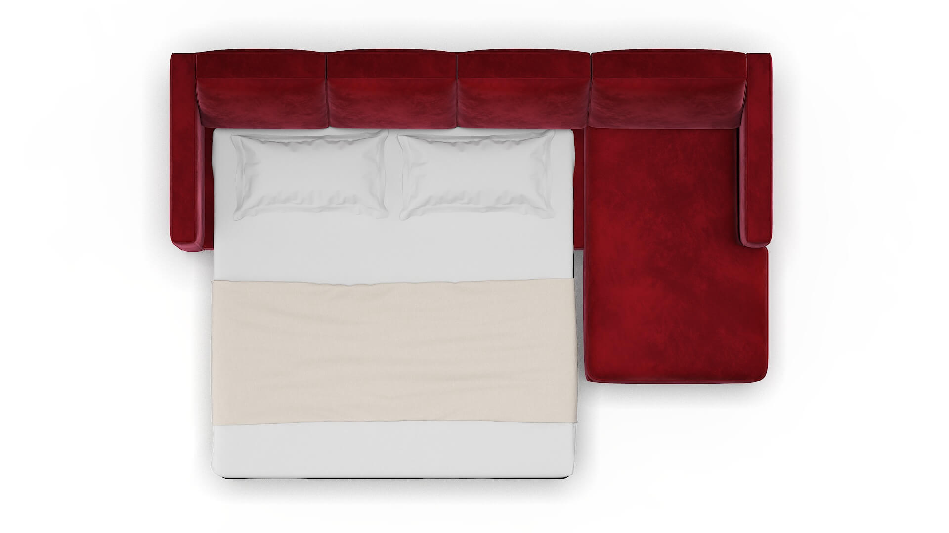 Calgary Royale Ruby Panel Sleeper Espresso legs 3