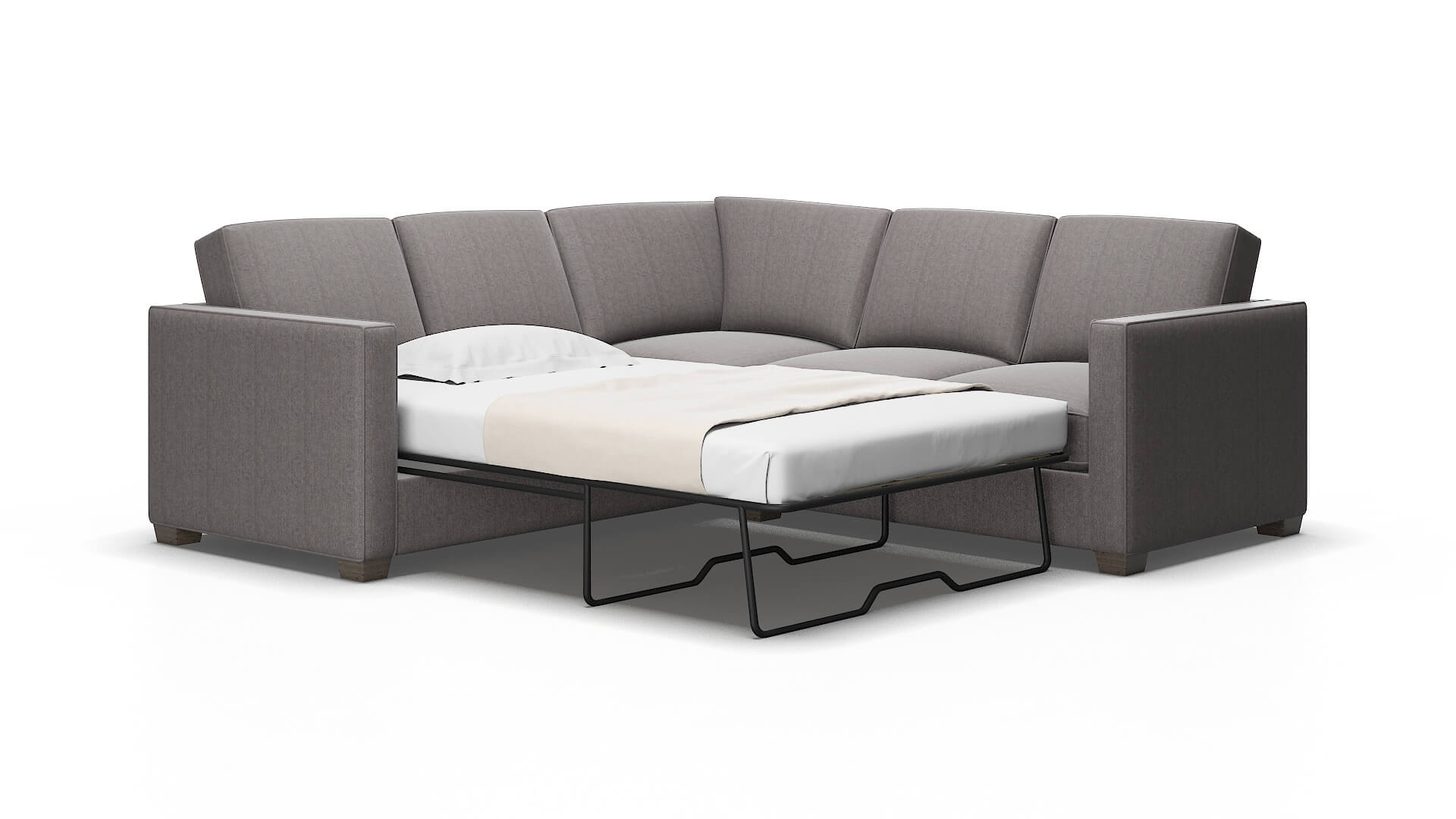 Calgary Sasha granite Sectional sleeper Espresso Legs  2