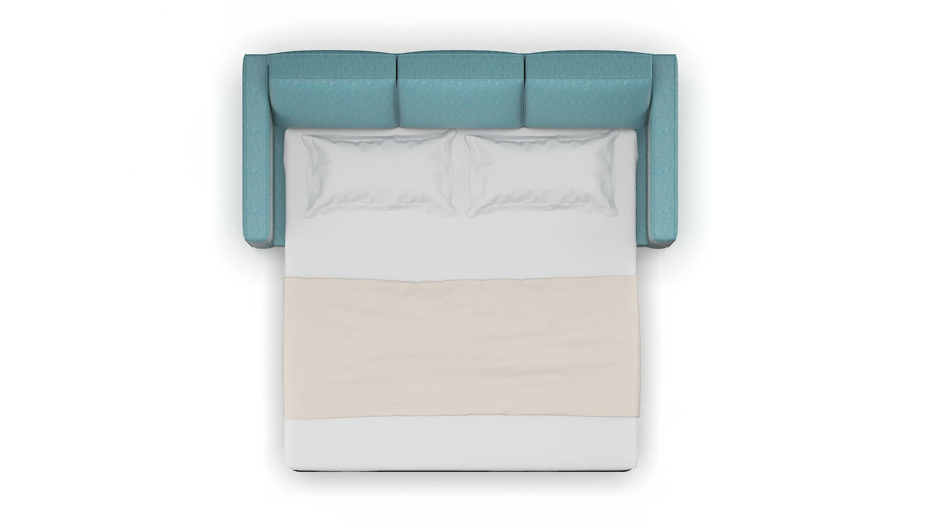 Calgary Sorrento Denim Sofa Sleeper Espresso legs 3