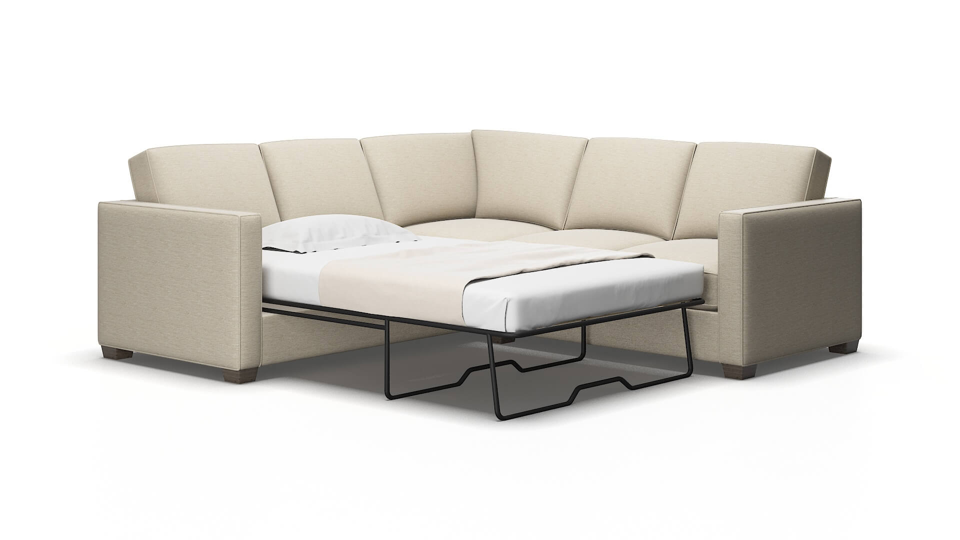 Calgary Sosoftness 72 Sectional sleeper Espresso Legs  2