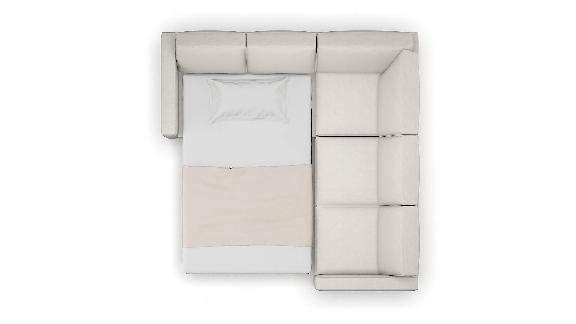 Calgary Suave Dove Sectional Sleeper Espresso legs 3