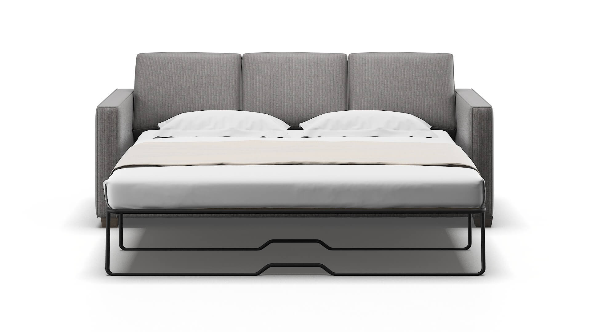 Calgary Terrain Oatmeal Sofa Sleeper Espresso legs 1